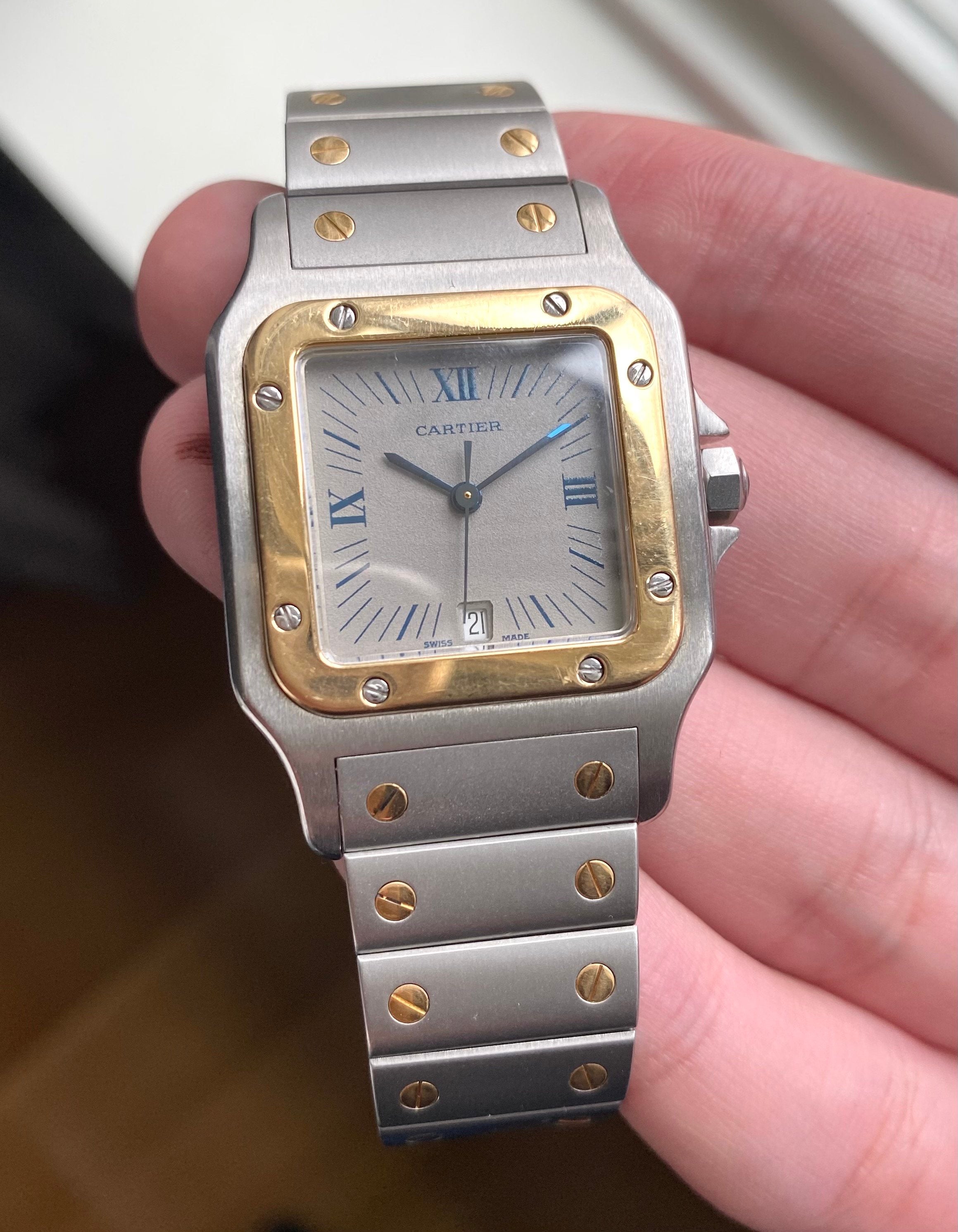 Cartier Santos — Two-tone Grey Dial