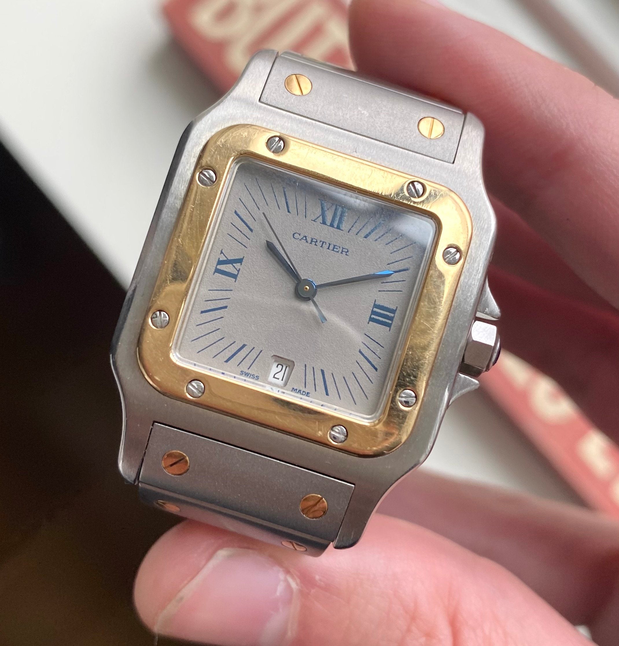 Cartier Santos — Two-tone Grey Dial
