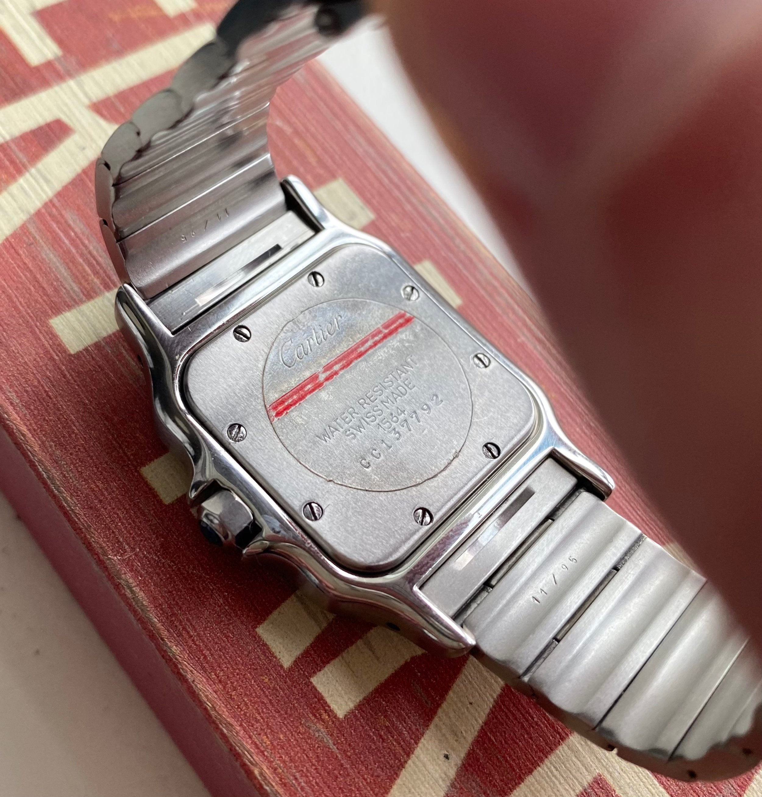 Cartier Santos ref. 1564 — Cream Roman Numeral Dial