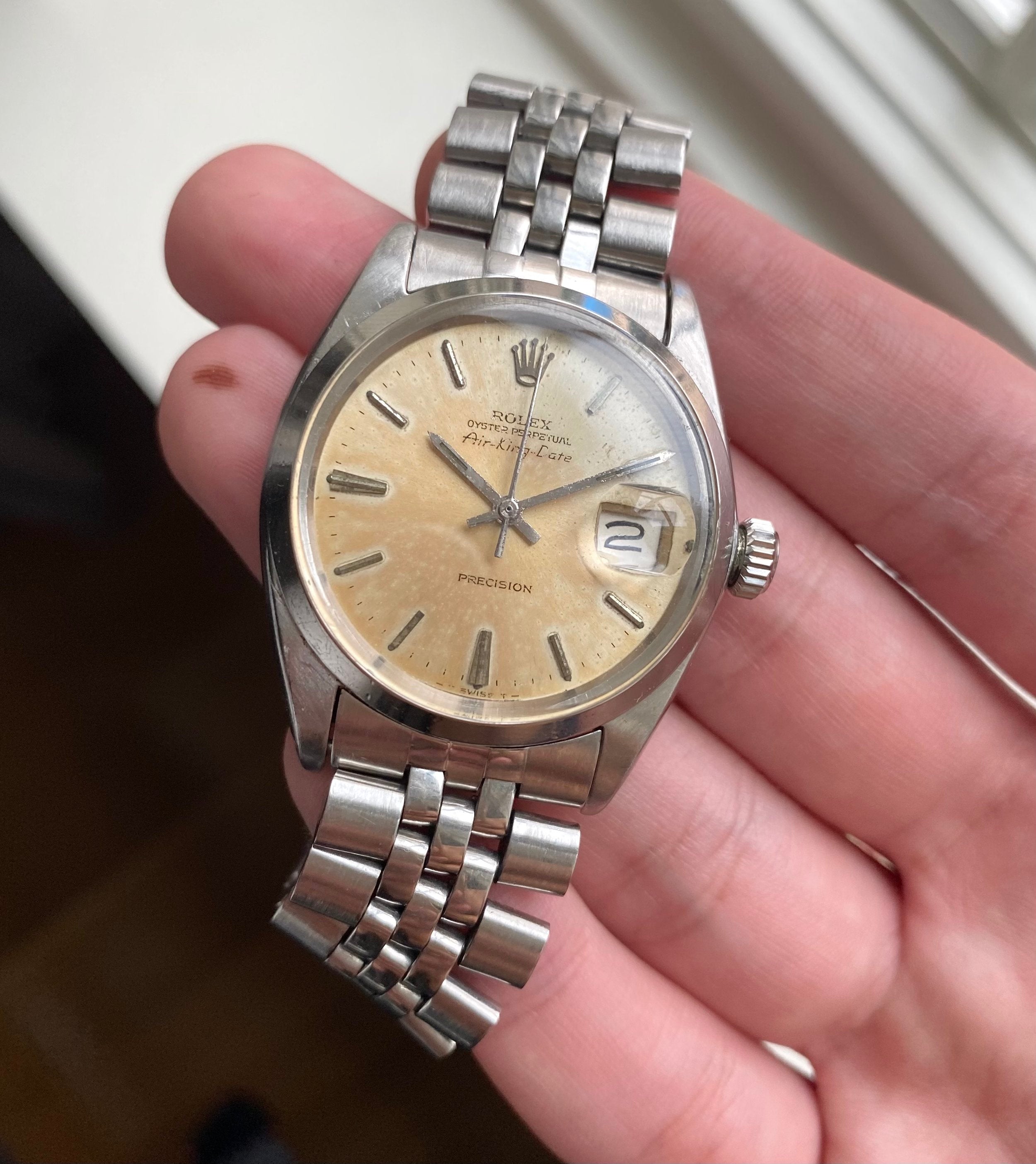 Rolex Air King Date ref. 5700 — Patina Dial