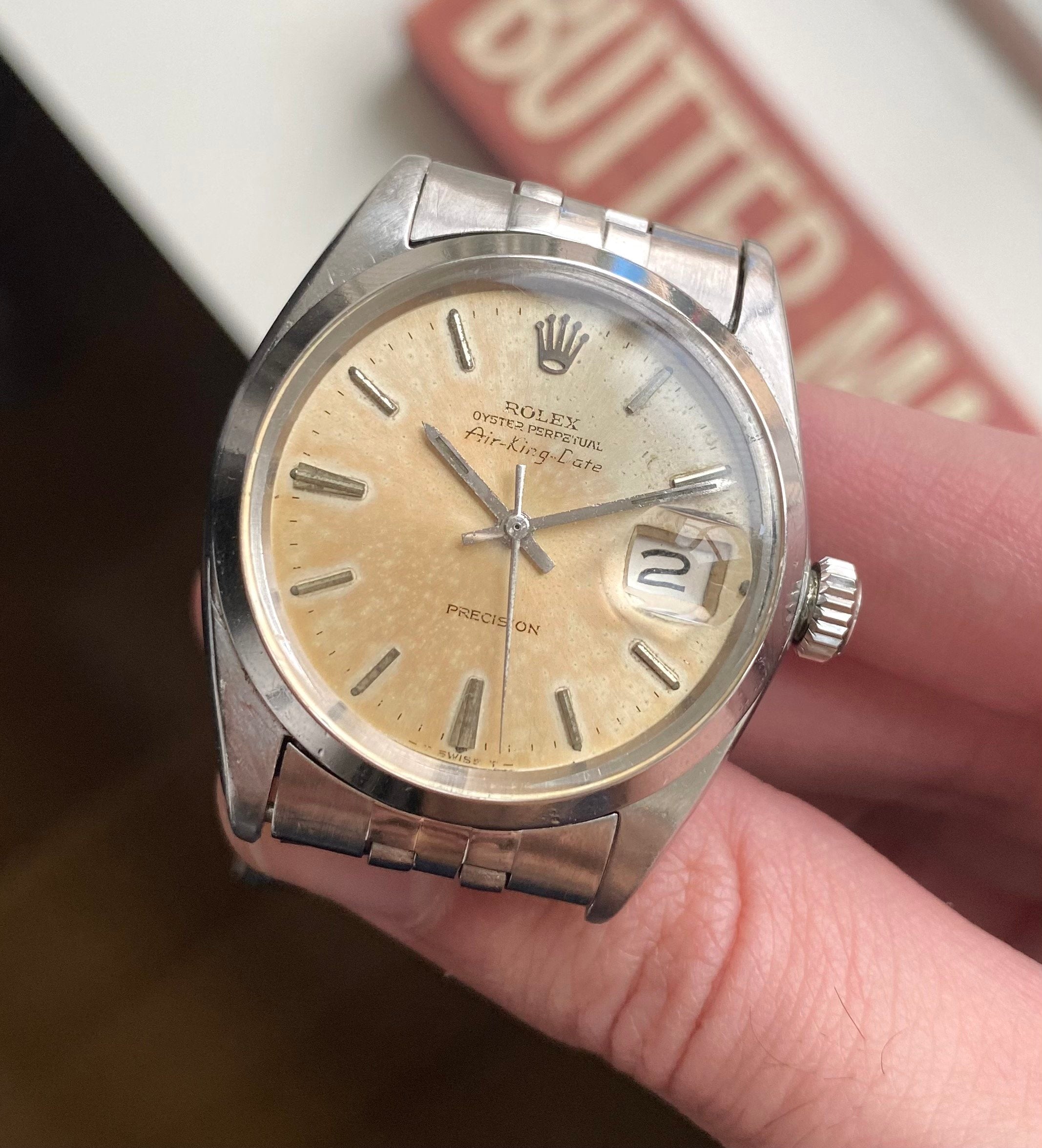 Rolex Air King Date ref. 5700 — Patina Dial