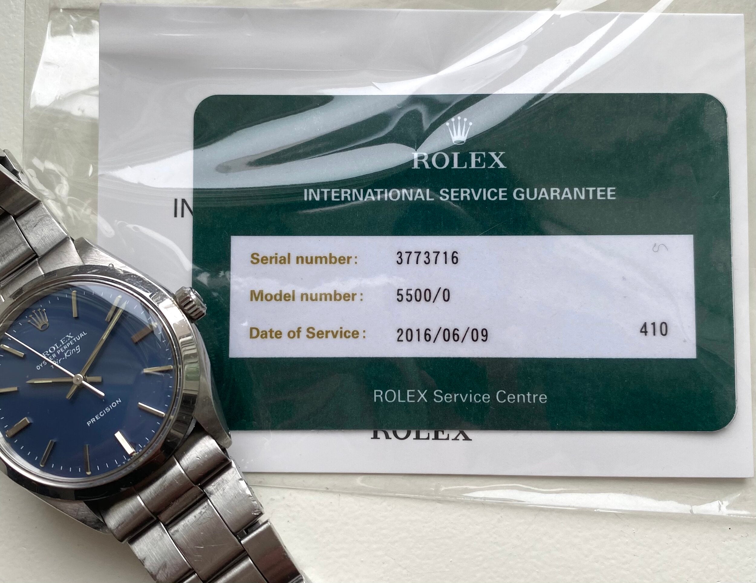 Rolex Air King — Blue Dial