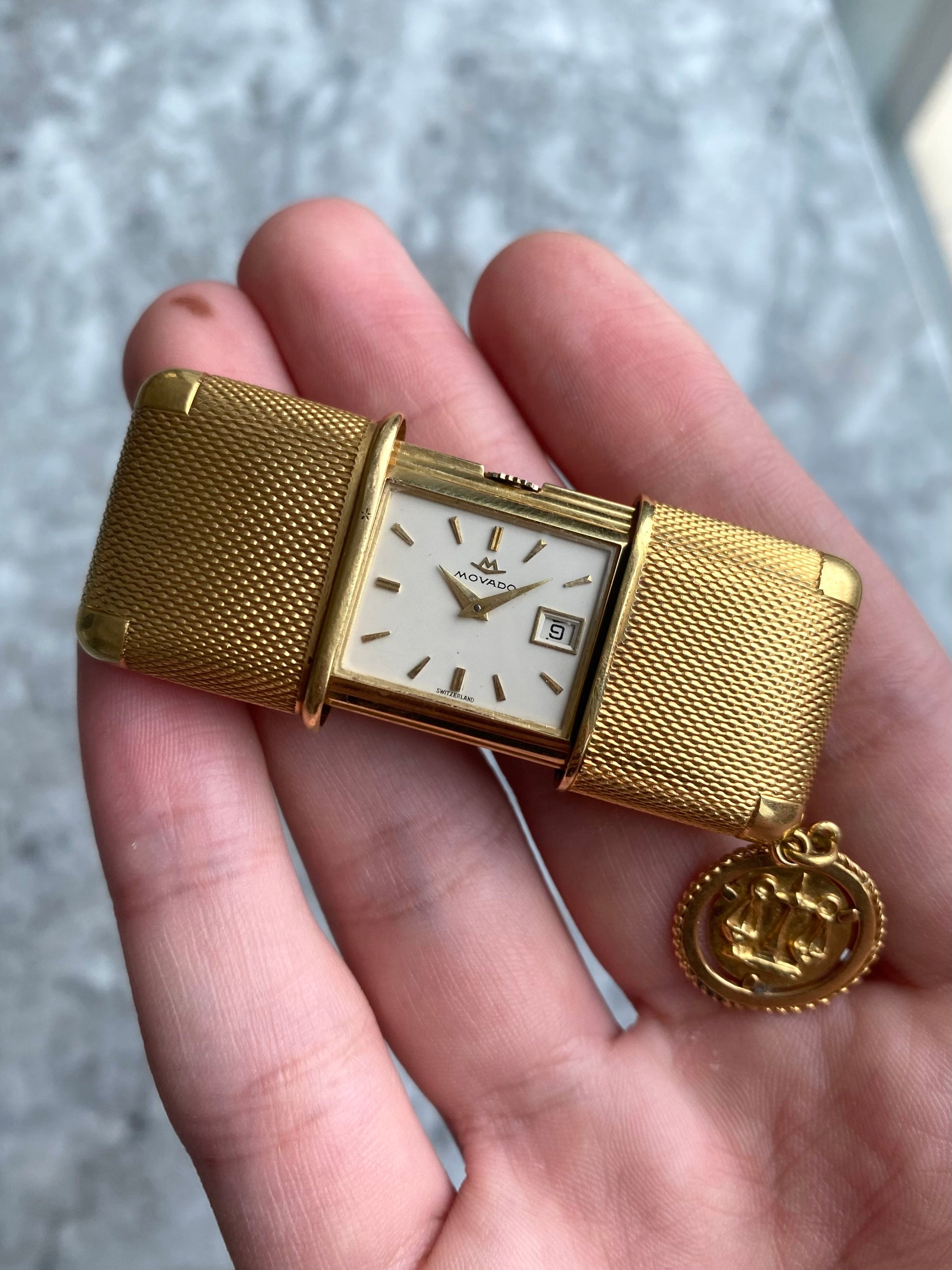 Movado Travel Clock - 18K Yellow Gold
