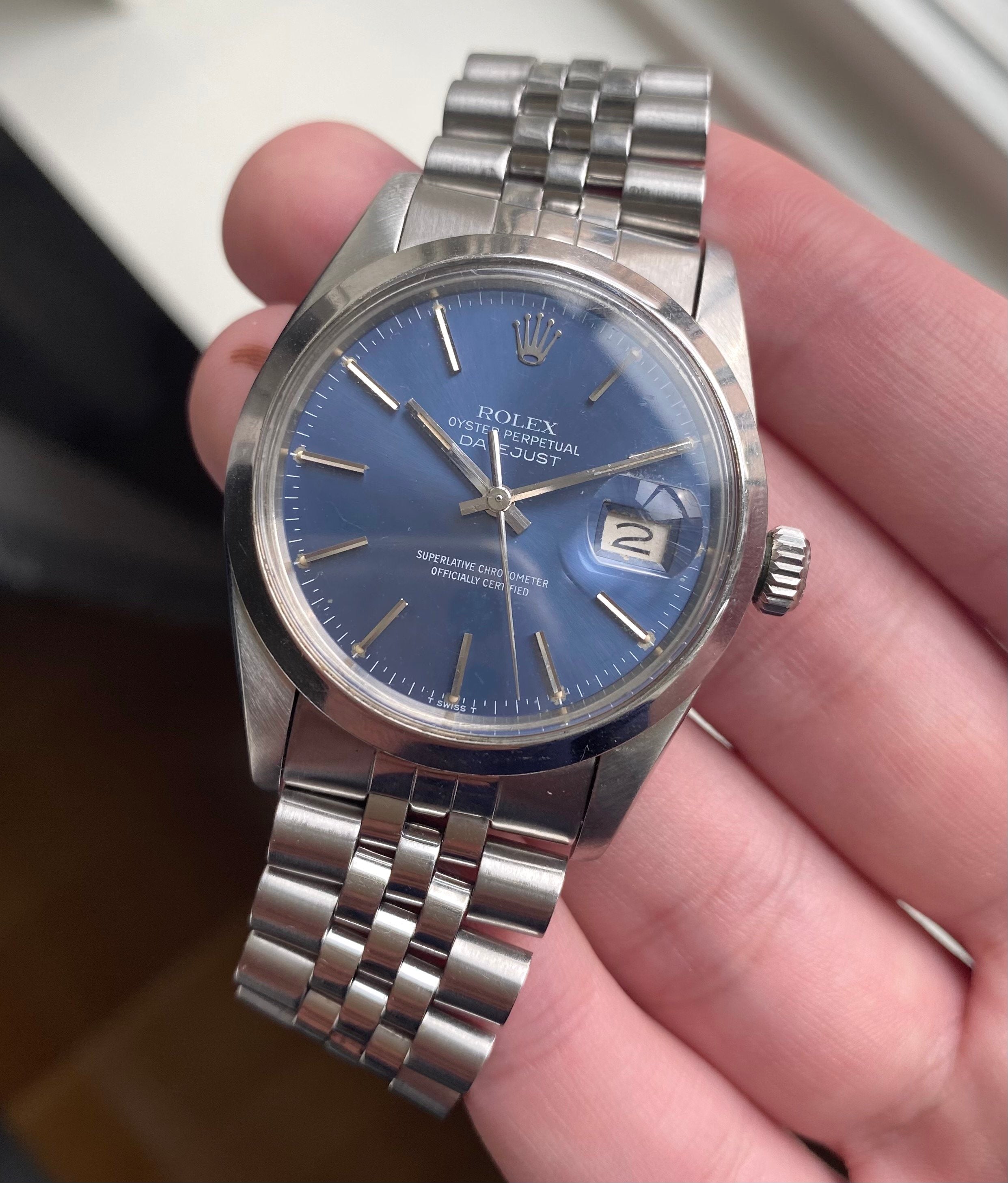 Rolex Datejust ref. 16000 — Blue Dial