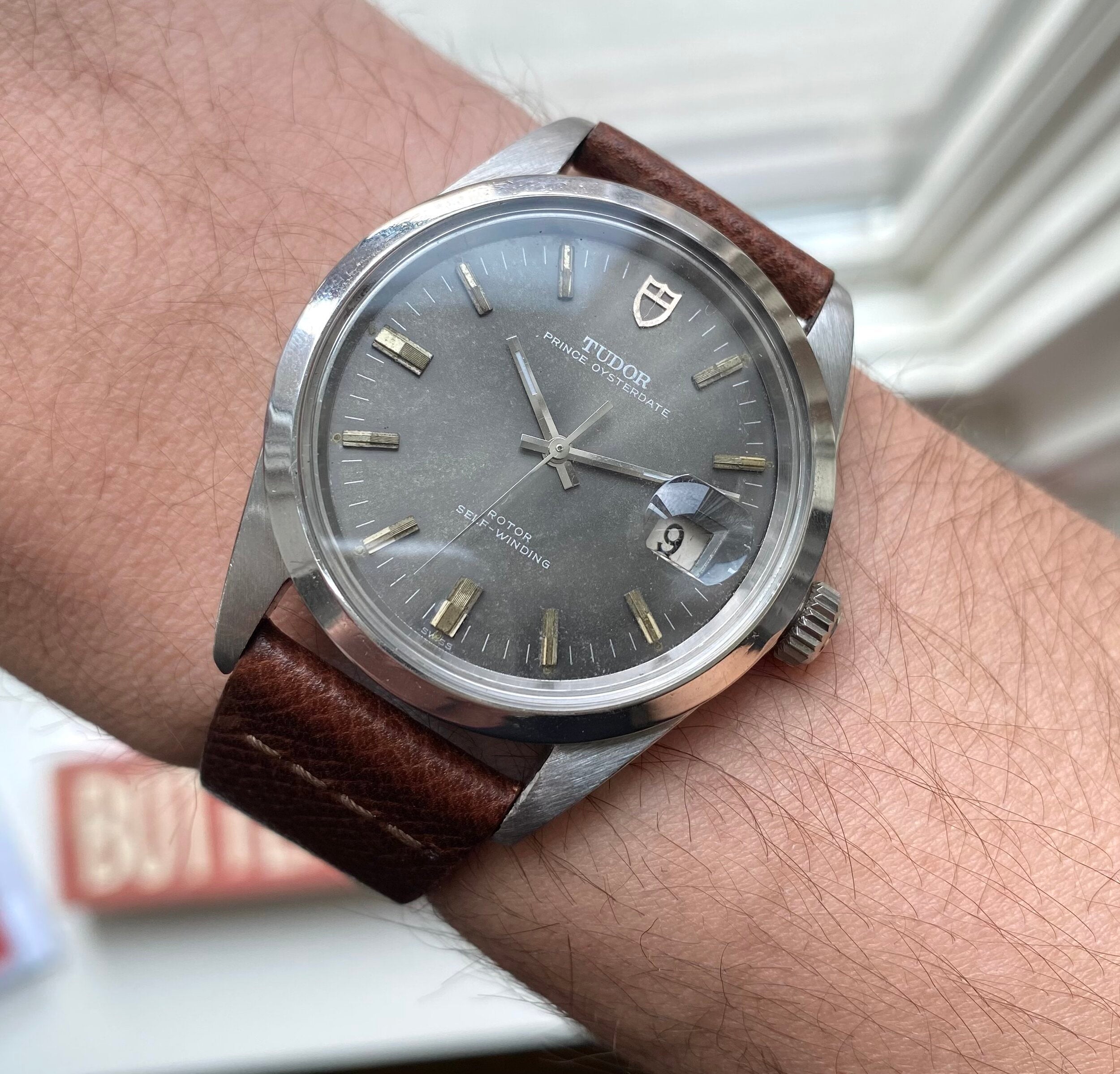 Tudor Oysterdate "Jumbo" — Grey Dial with Service Papers