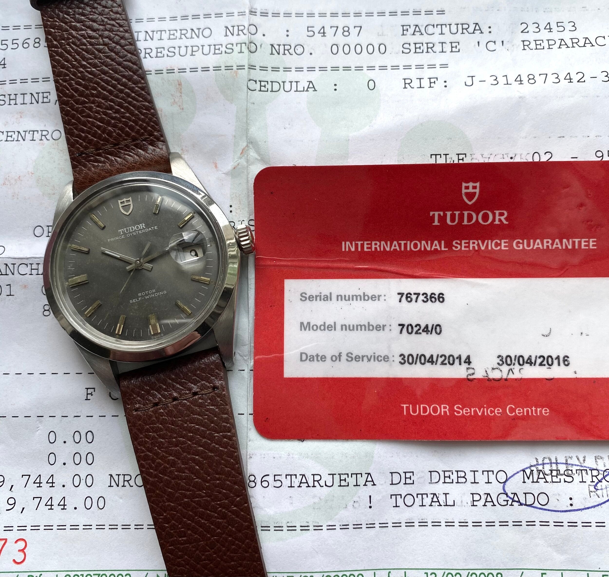 Tudor Oysterdate "Jumbo" — Grey Dial with Service Papers