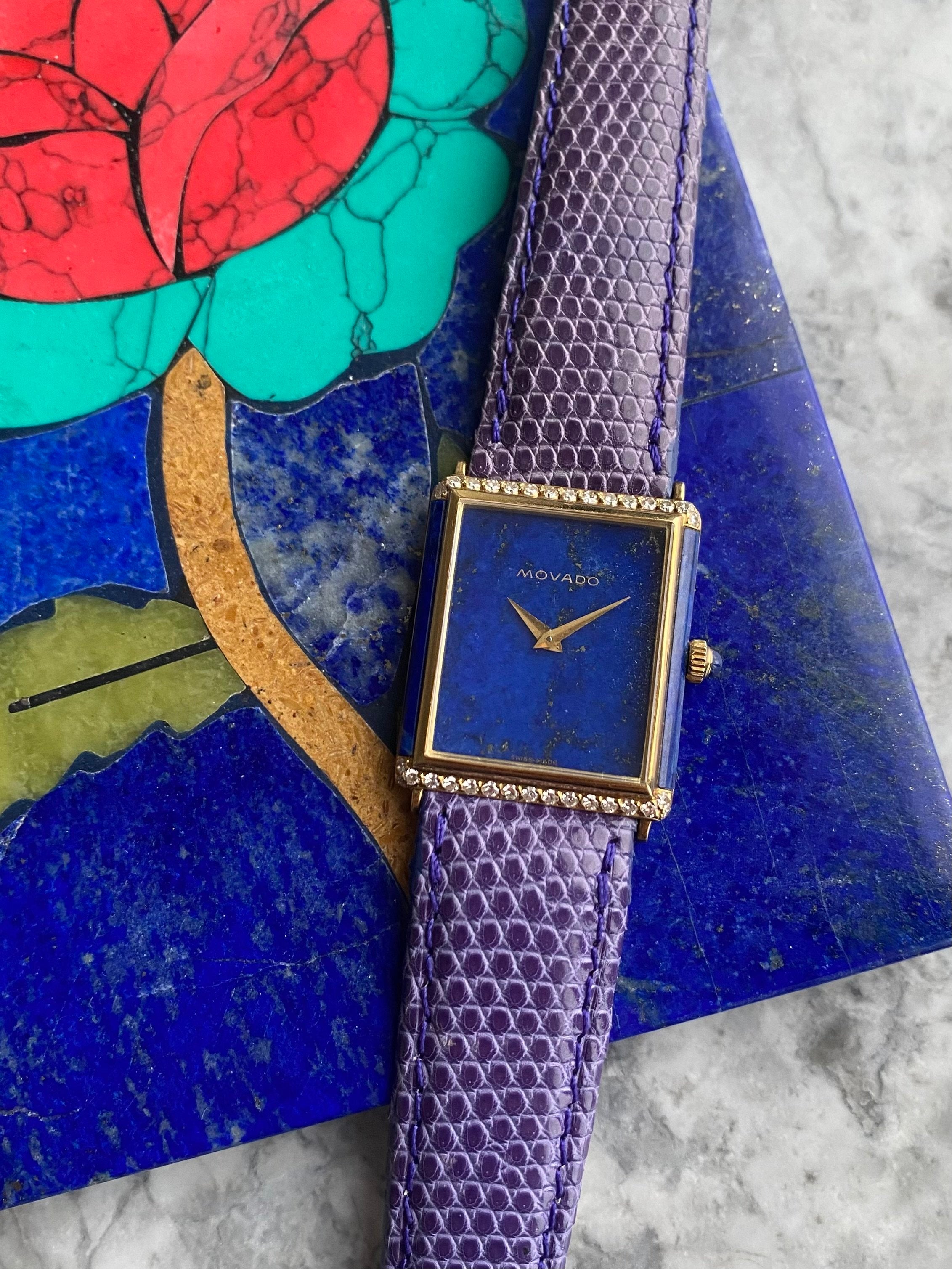 Movado Lapis & Diamonds - 18K Gold