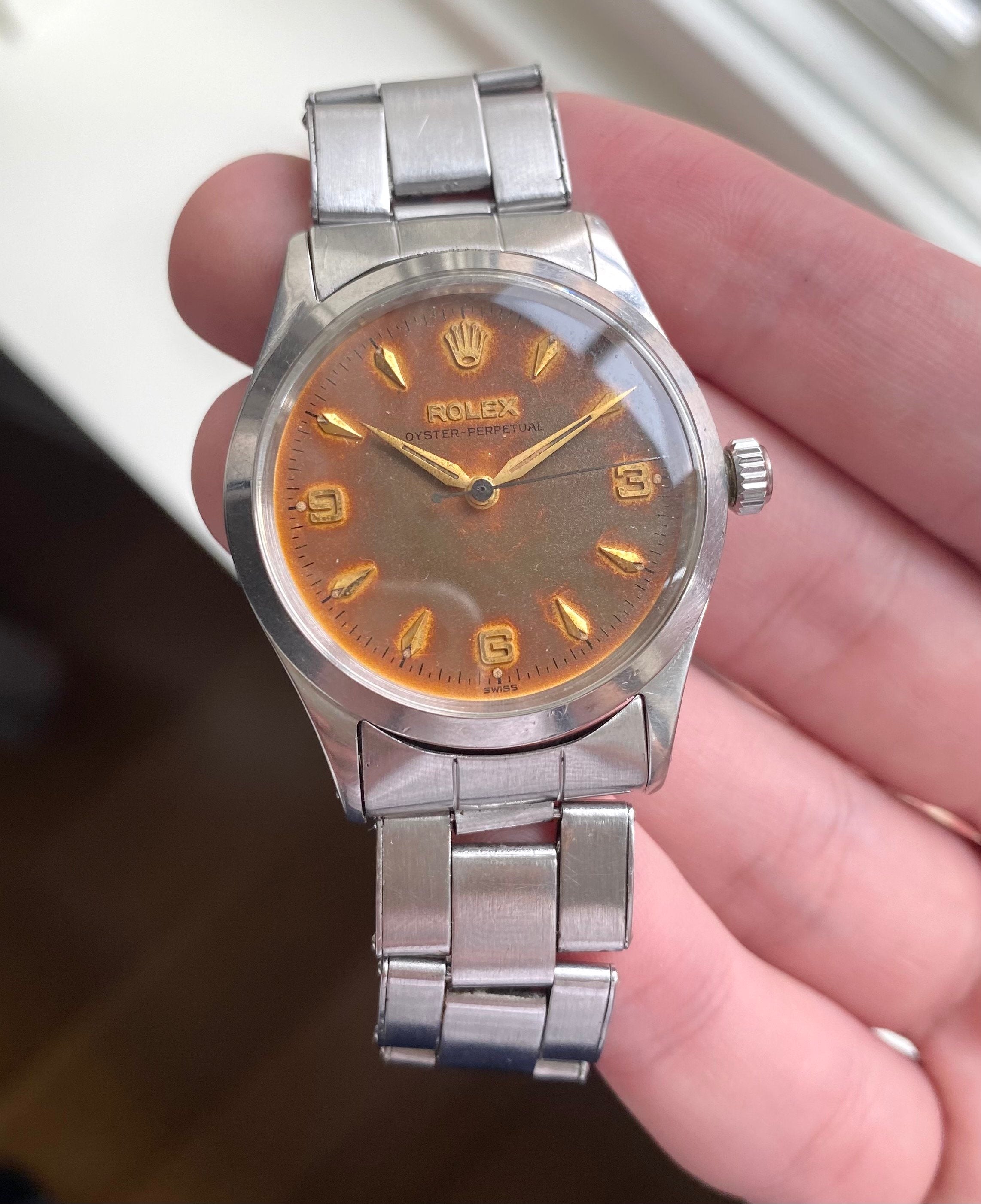 Rolex Oyster Perpetual ref. 6532 — "Explorer" Patina Dial