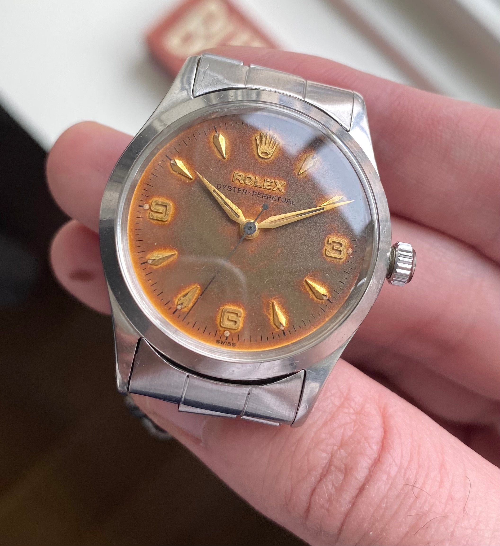 Rolex Oyster Perpetual ref. 6532 — "Explorer" Patina Dial