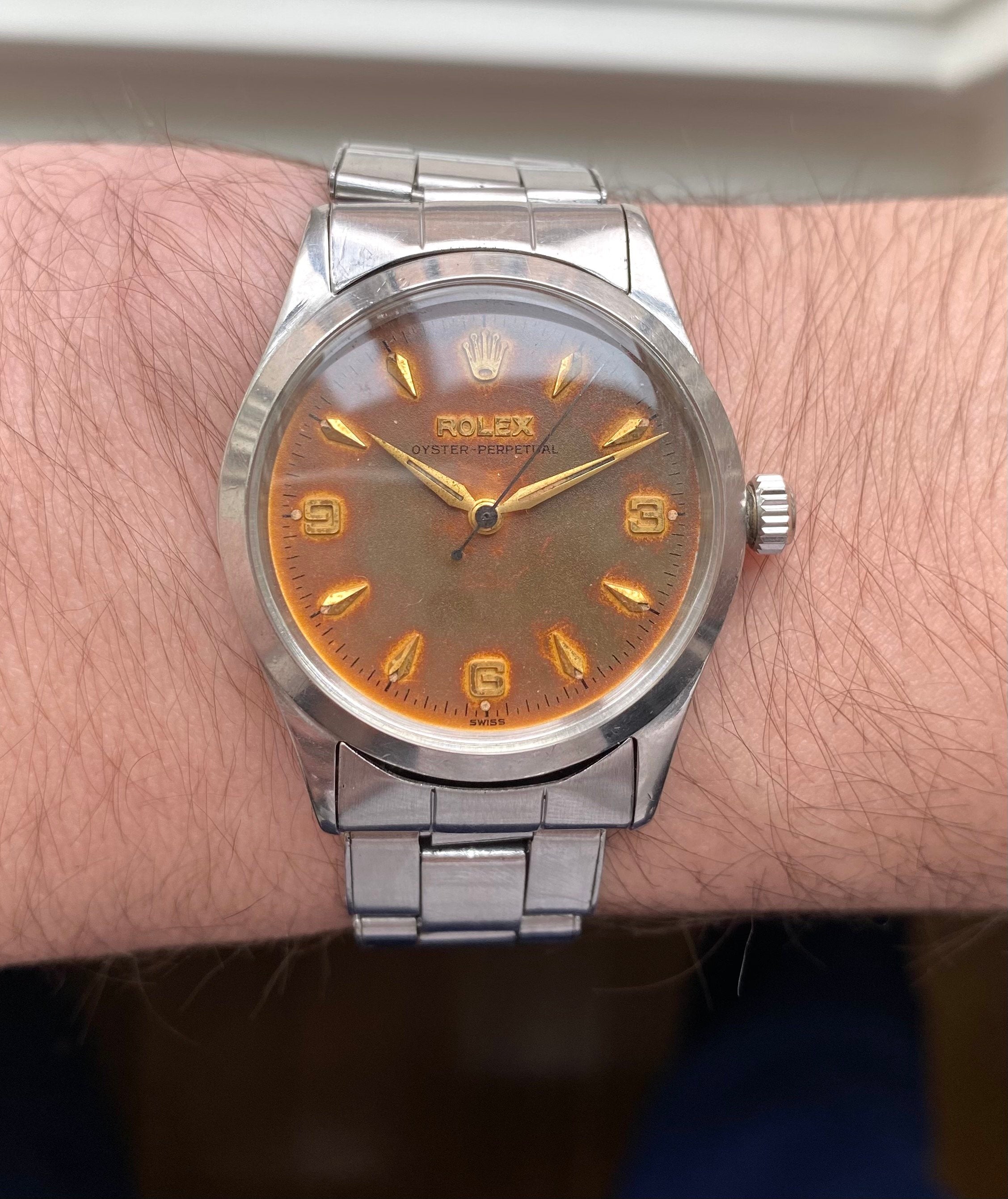 Rolex Oyster Perpetual ref. 6532 — "Explorer" Patina Dial