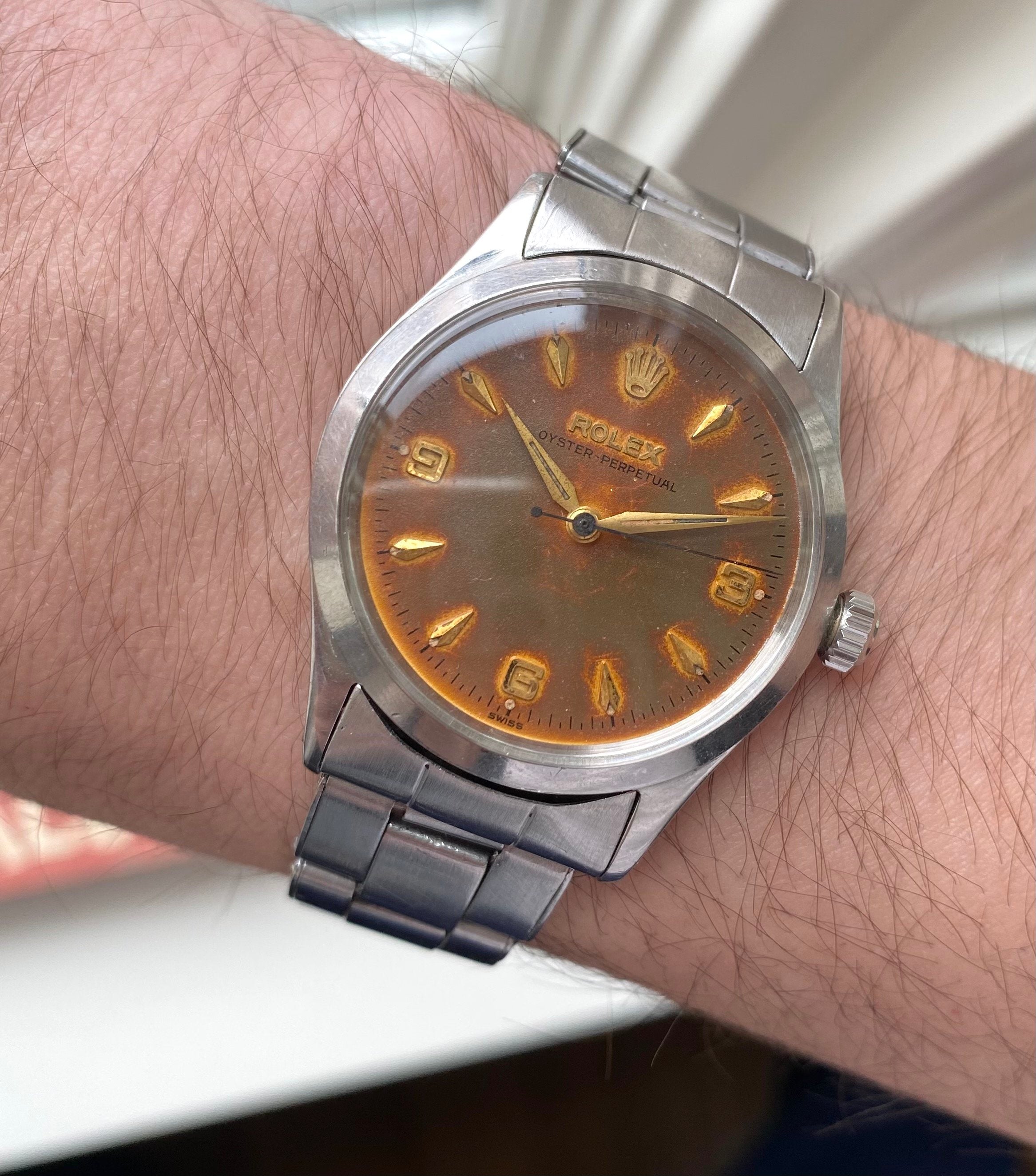 Rolex Oyster Perpetual ref. 6532 — "Explorer" Patina Dial