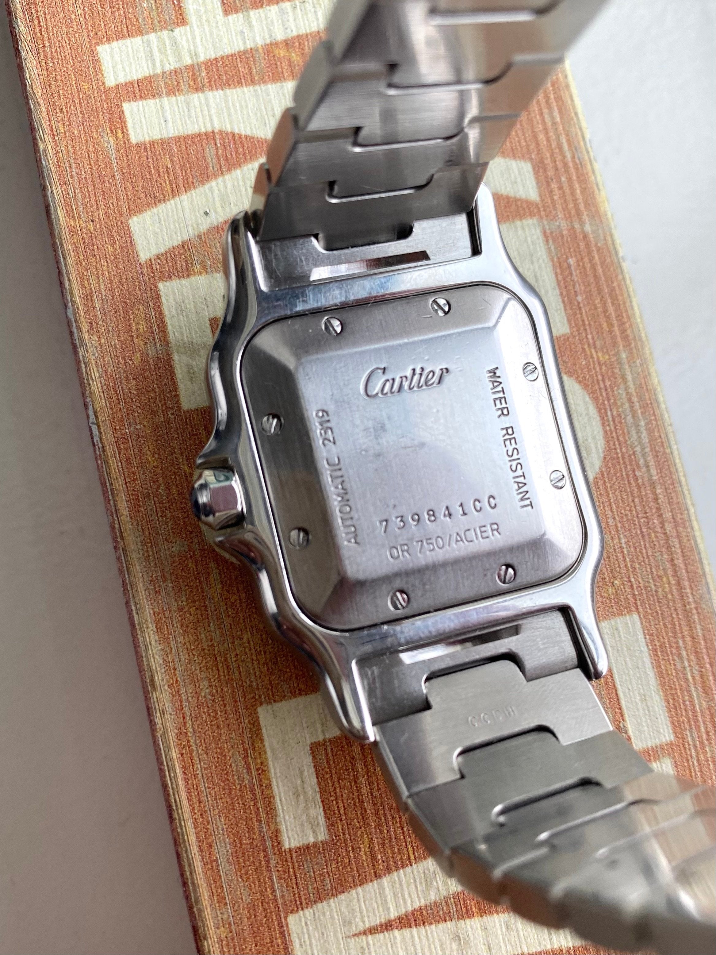 Cartier Santos 2319 - Guiolloche Dial.