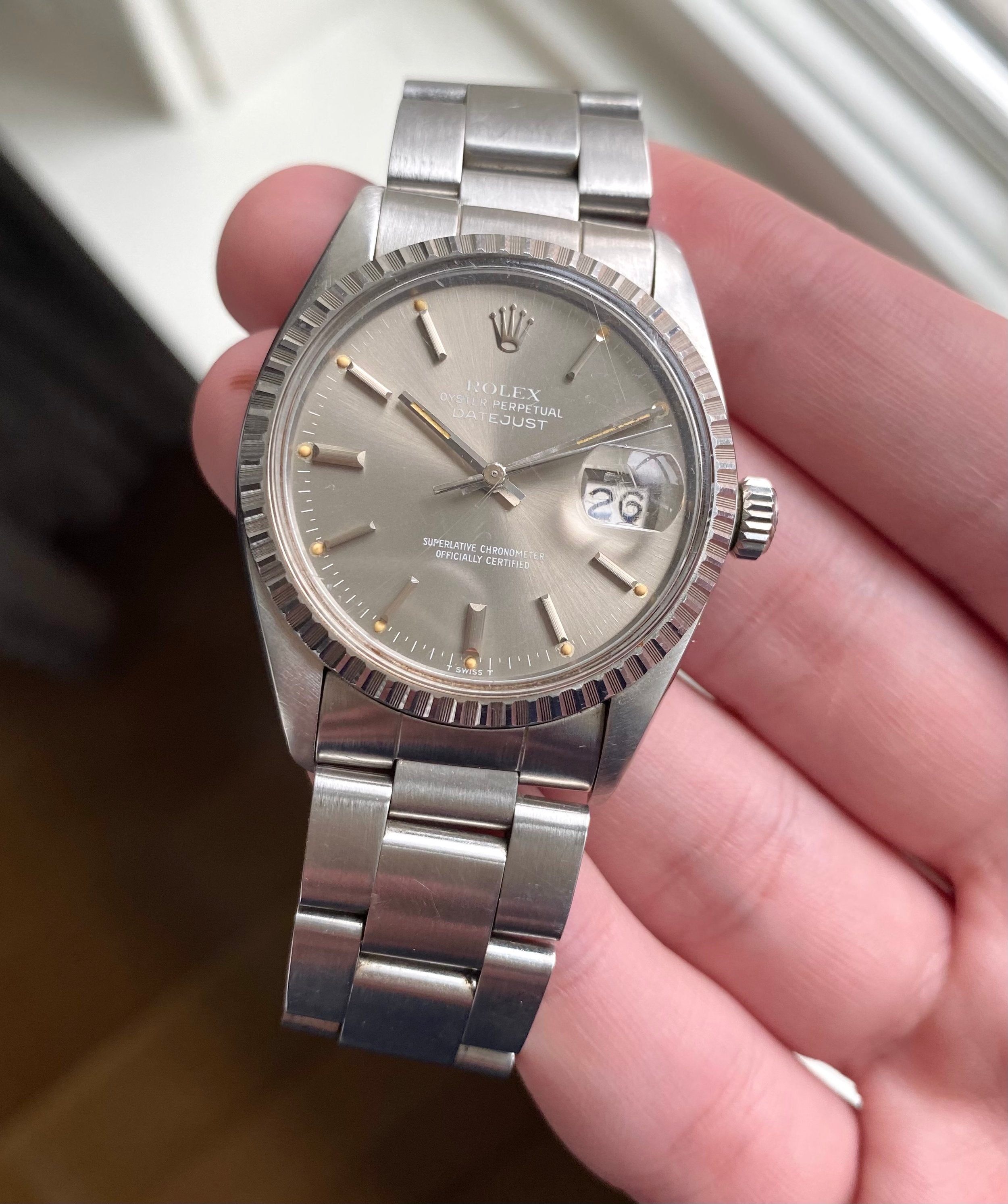 Rolex Datejust 16030 — Grey Dial