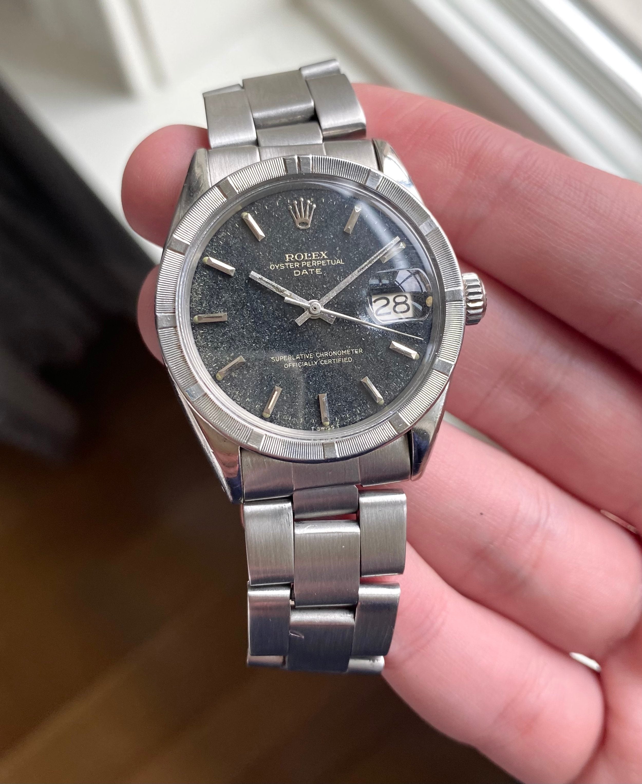 Rolex Oysterperpetual ref. 1501 — Black Gilt Dial