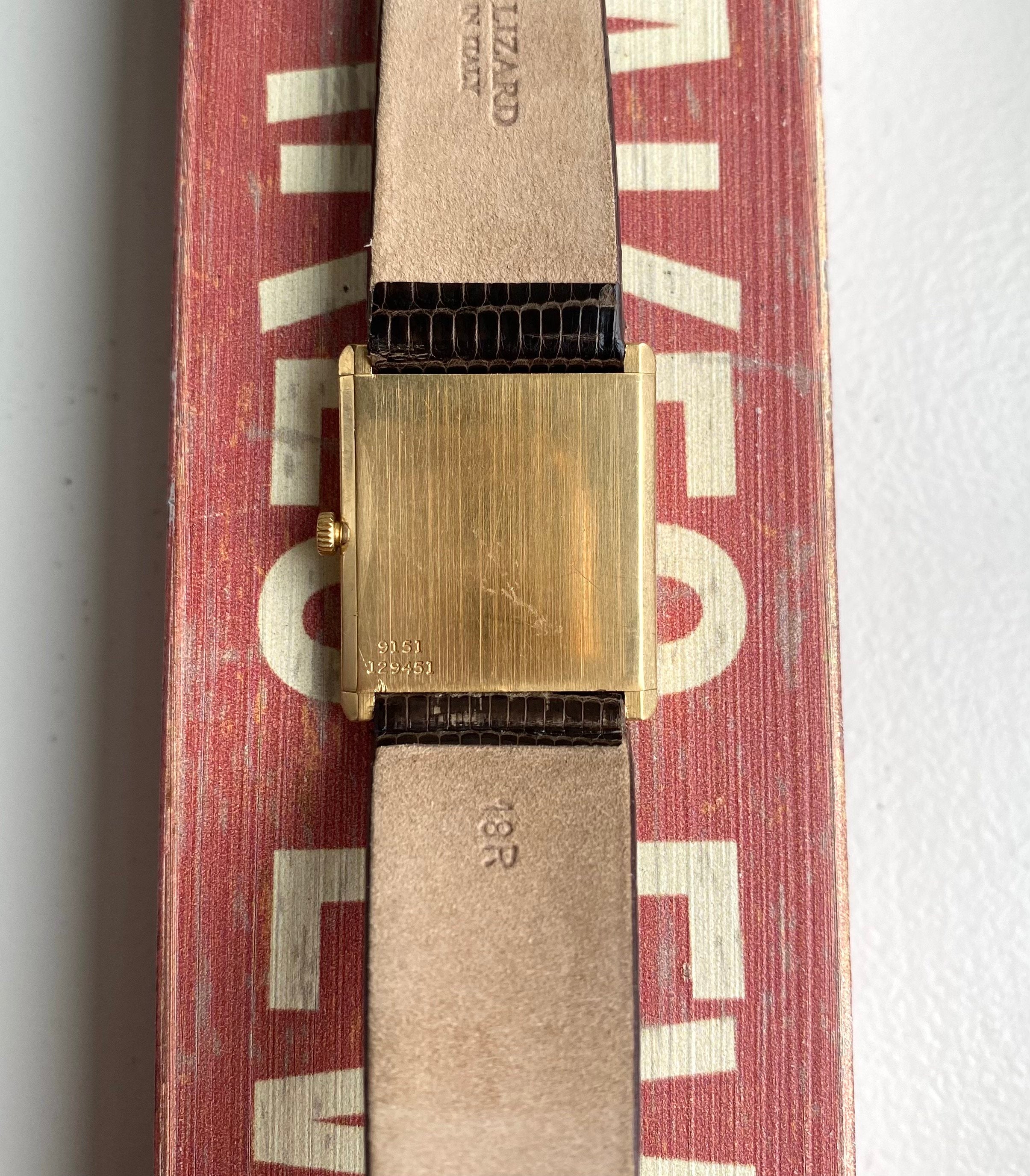 Piaget Tank ref. 9151 — 18k Gold Tiger Eye with Papers