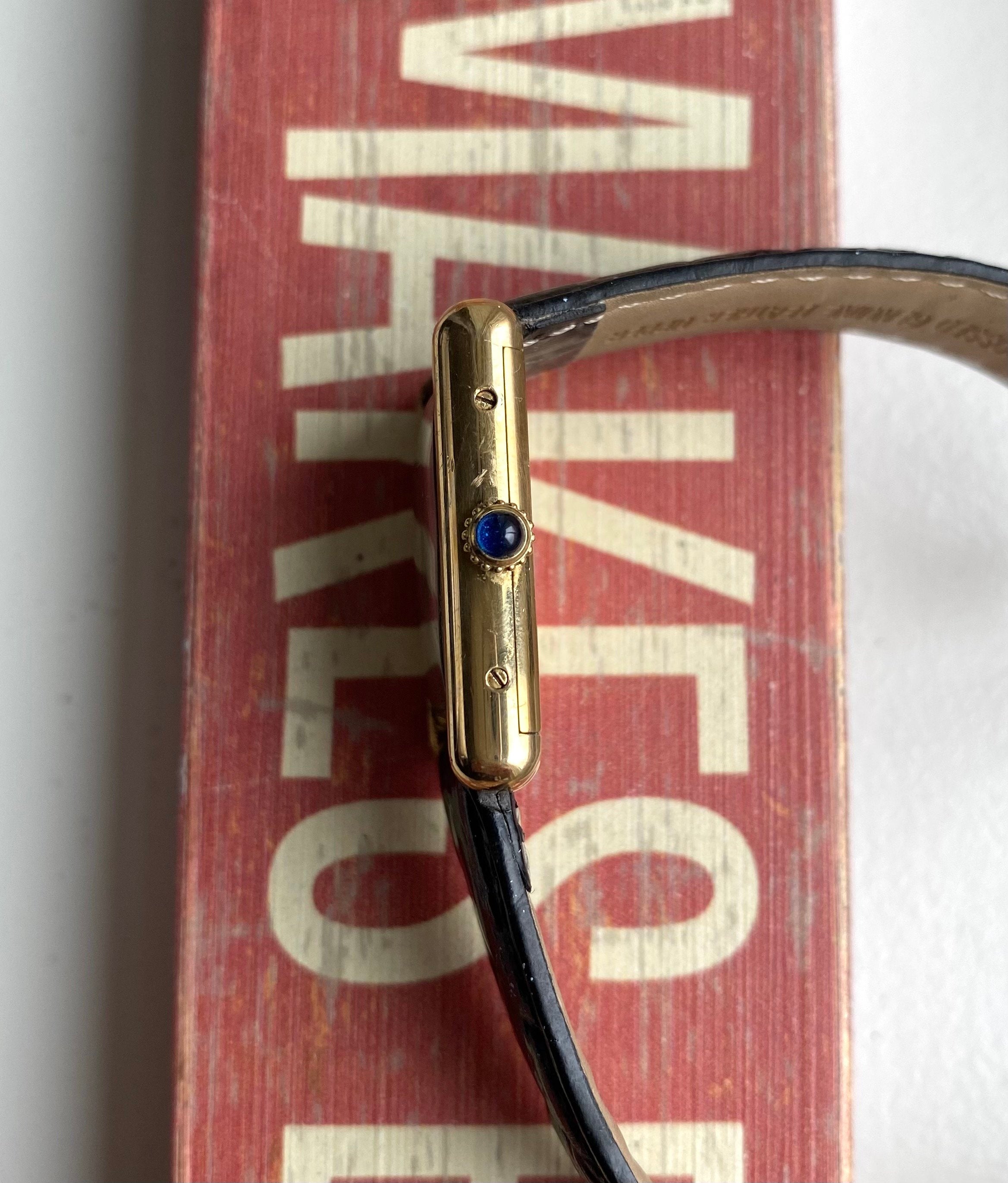Cartier Tank — Black Roman Numeral Dial (Full Set)