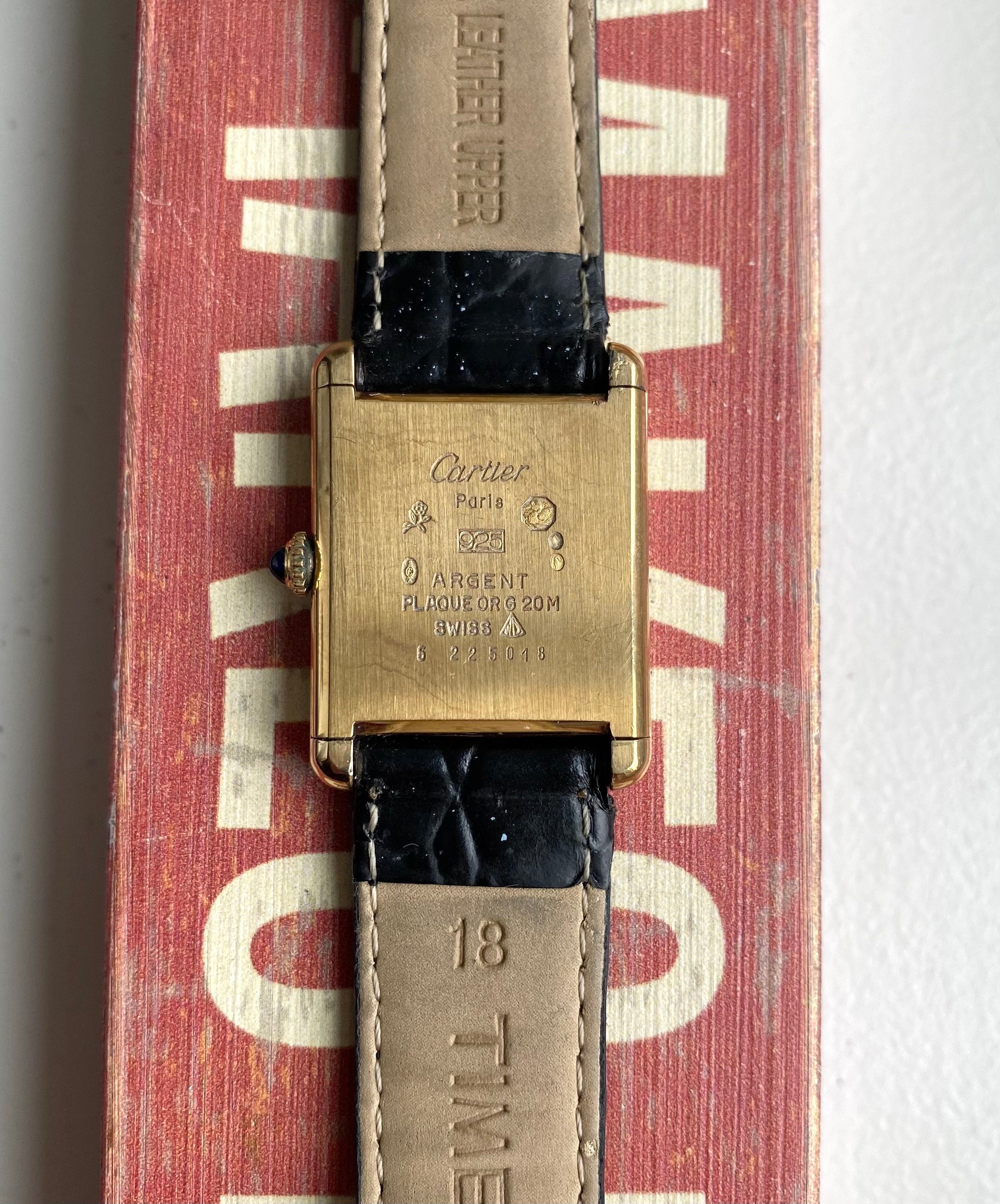 Cartier Tank — Black Roman Numeral Dial (Full Set)