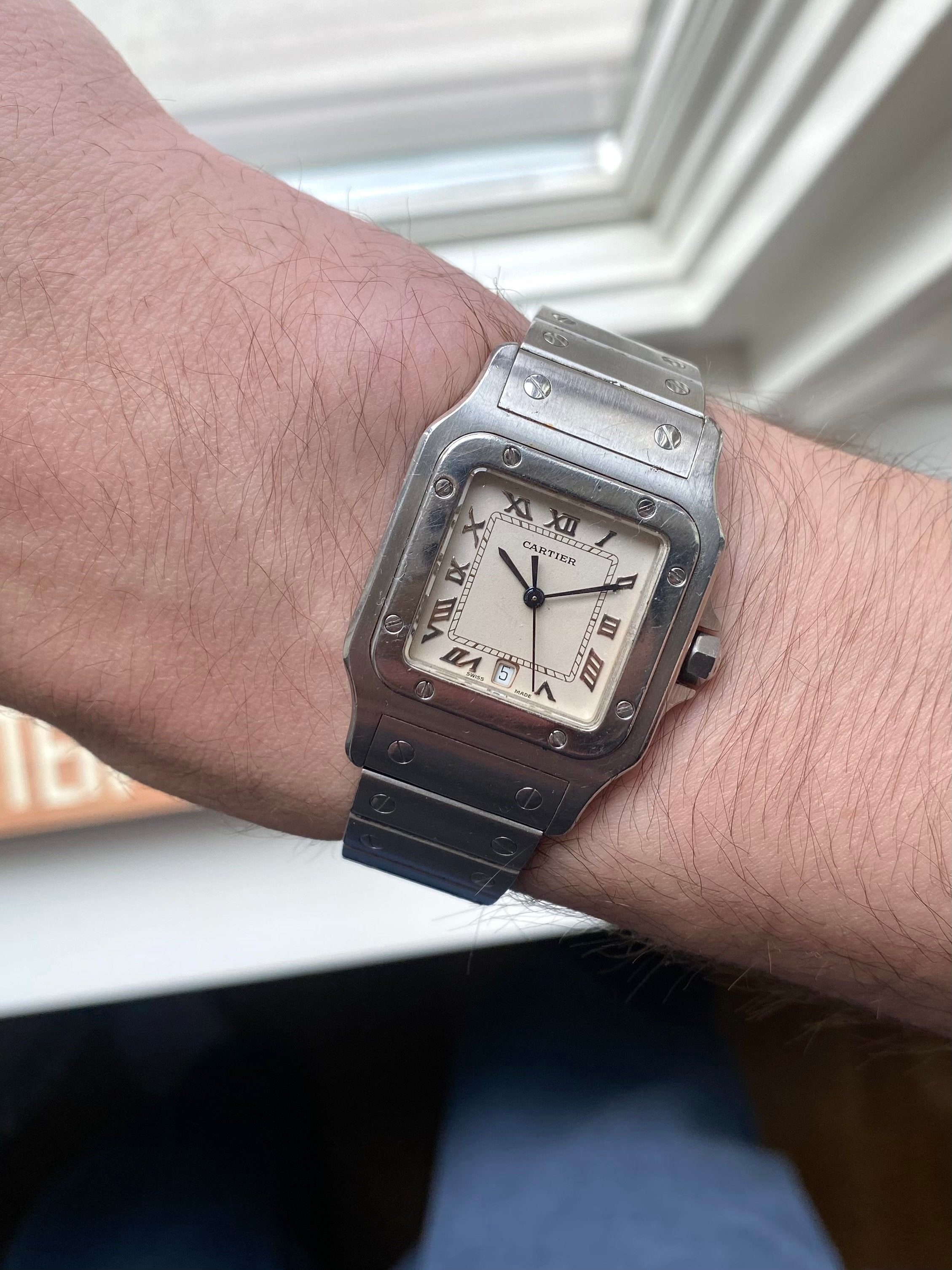 Cartier Santos Galbee - Cream Roman.