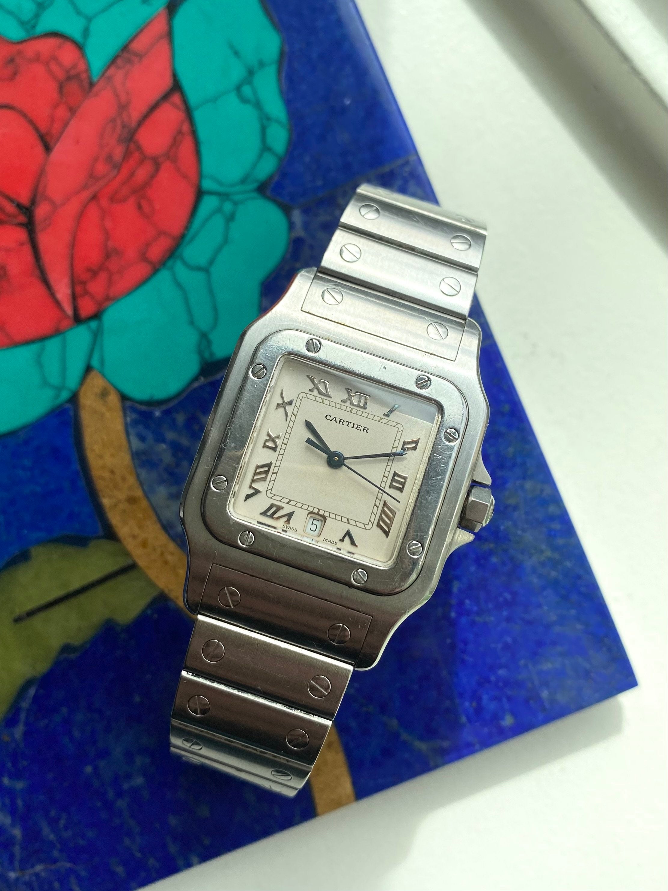 Cartier Santos Galbee - Cream Roman.