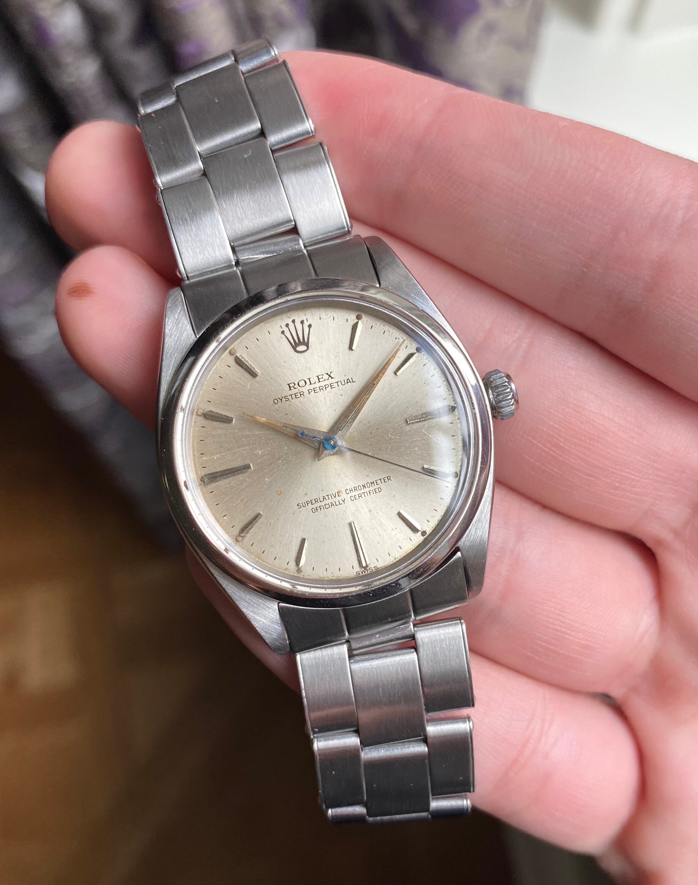 Rolex Oyster Perpetual ref. 1002 — Dauphine Hands
