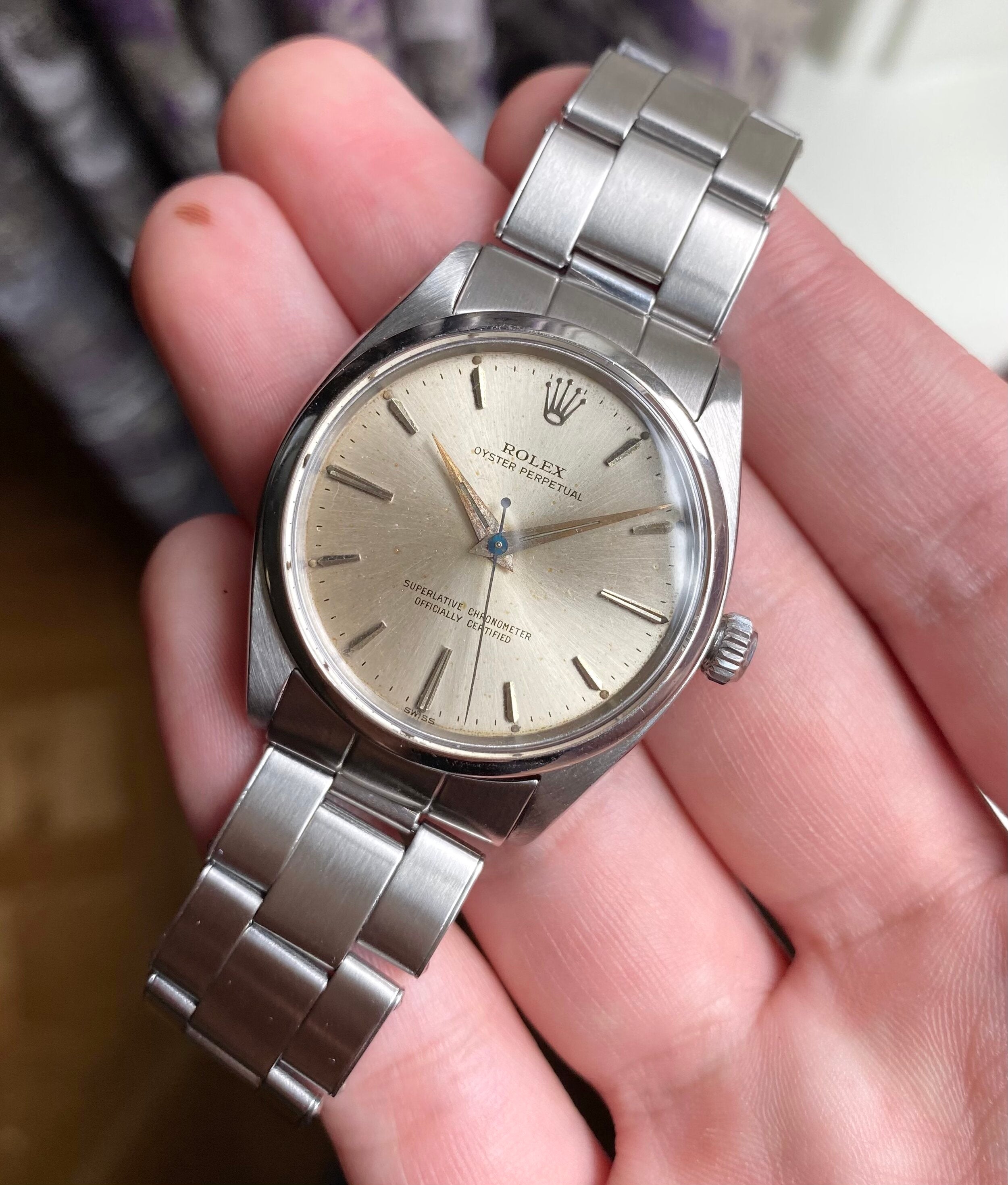 Rolex Oyster Perpetual ref. 1002 — Dauphine Hands