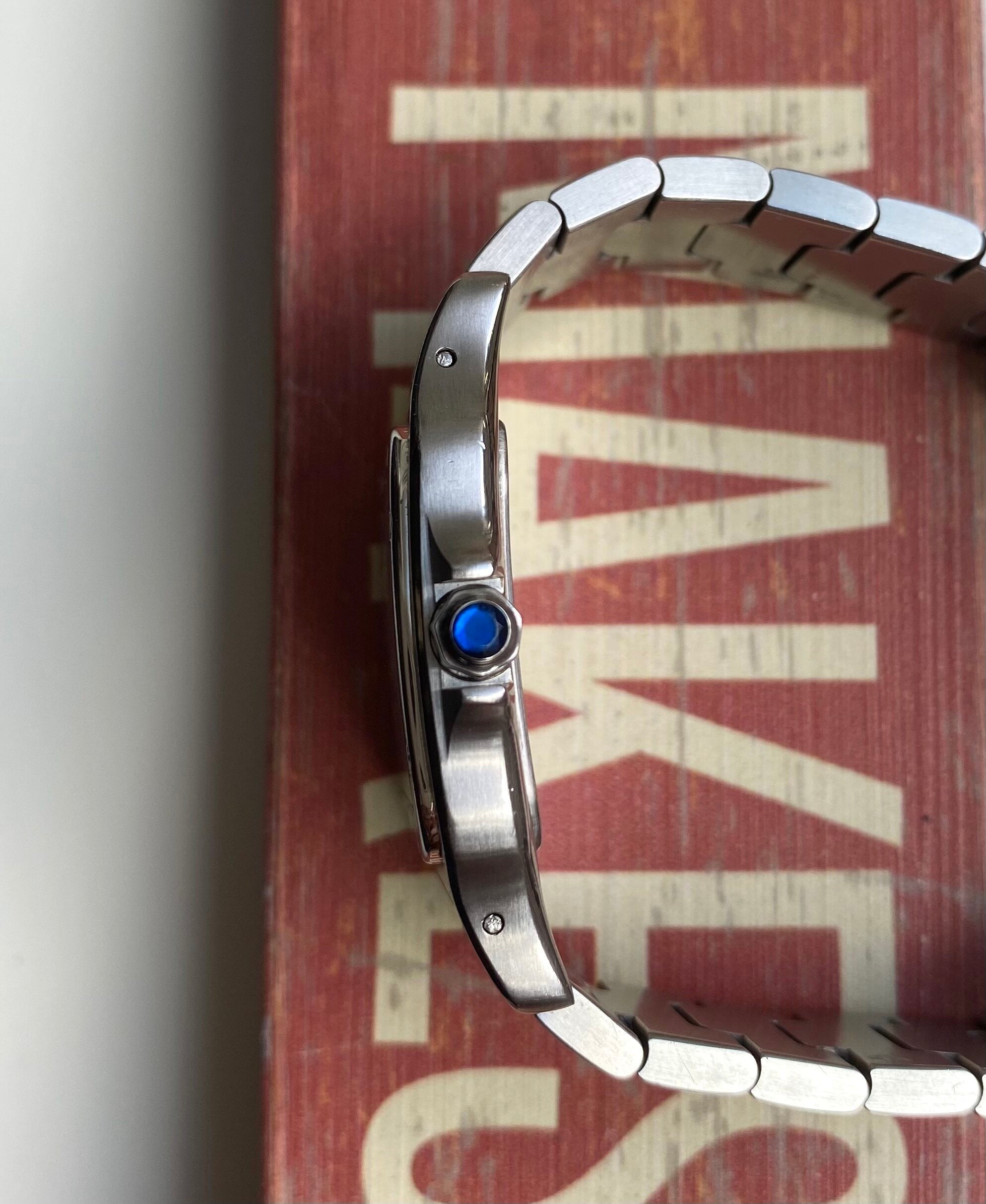 Cartier Santos Galbée — Blue Roman Numeral Dial