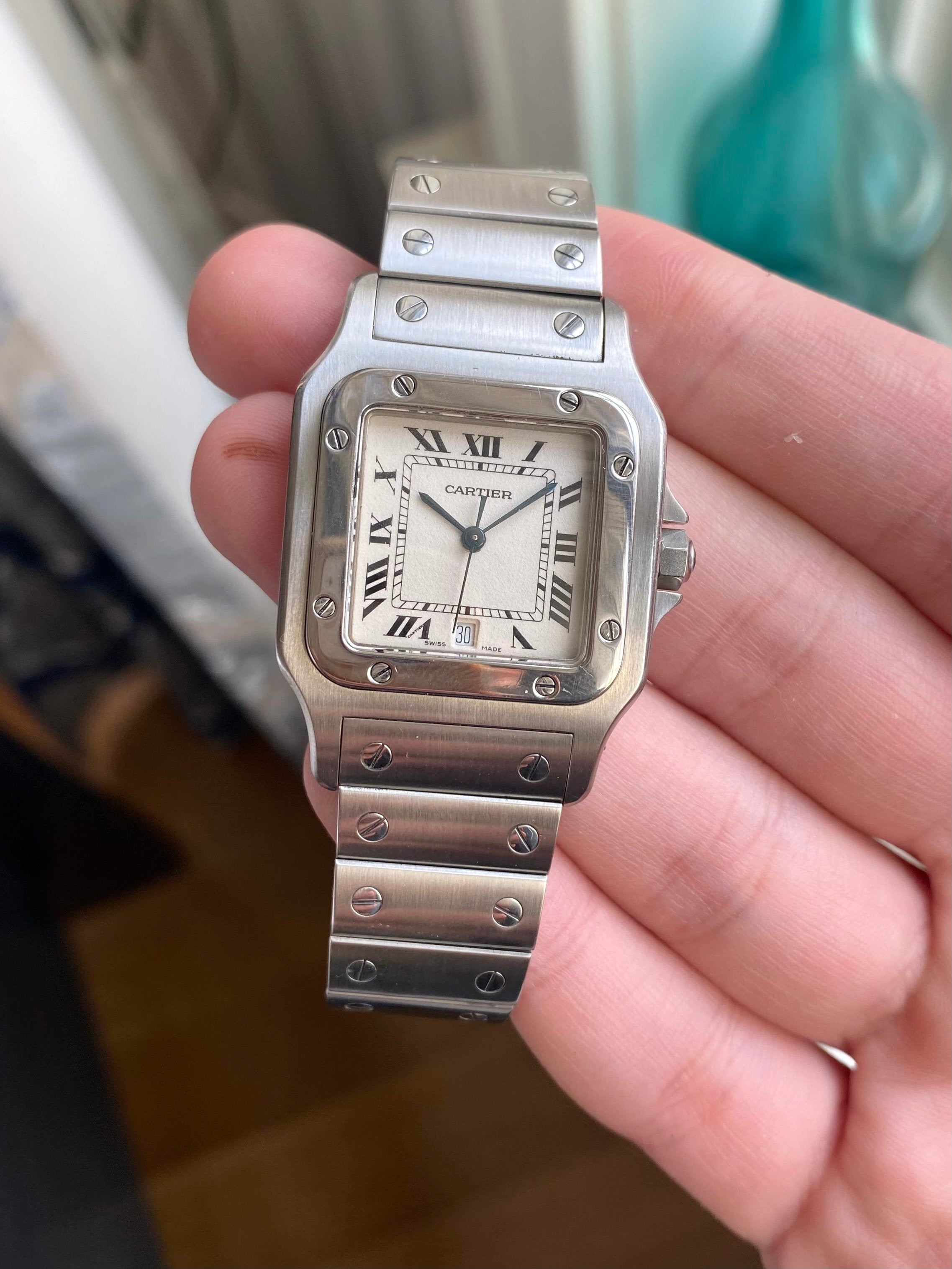 Cartier Santos 1564 - White Roman.