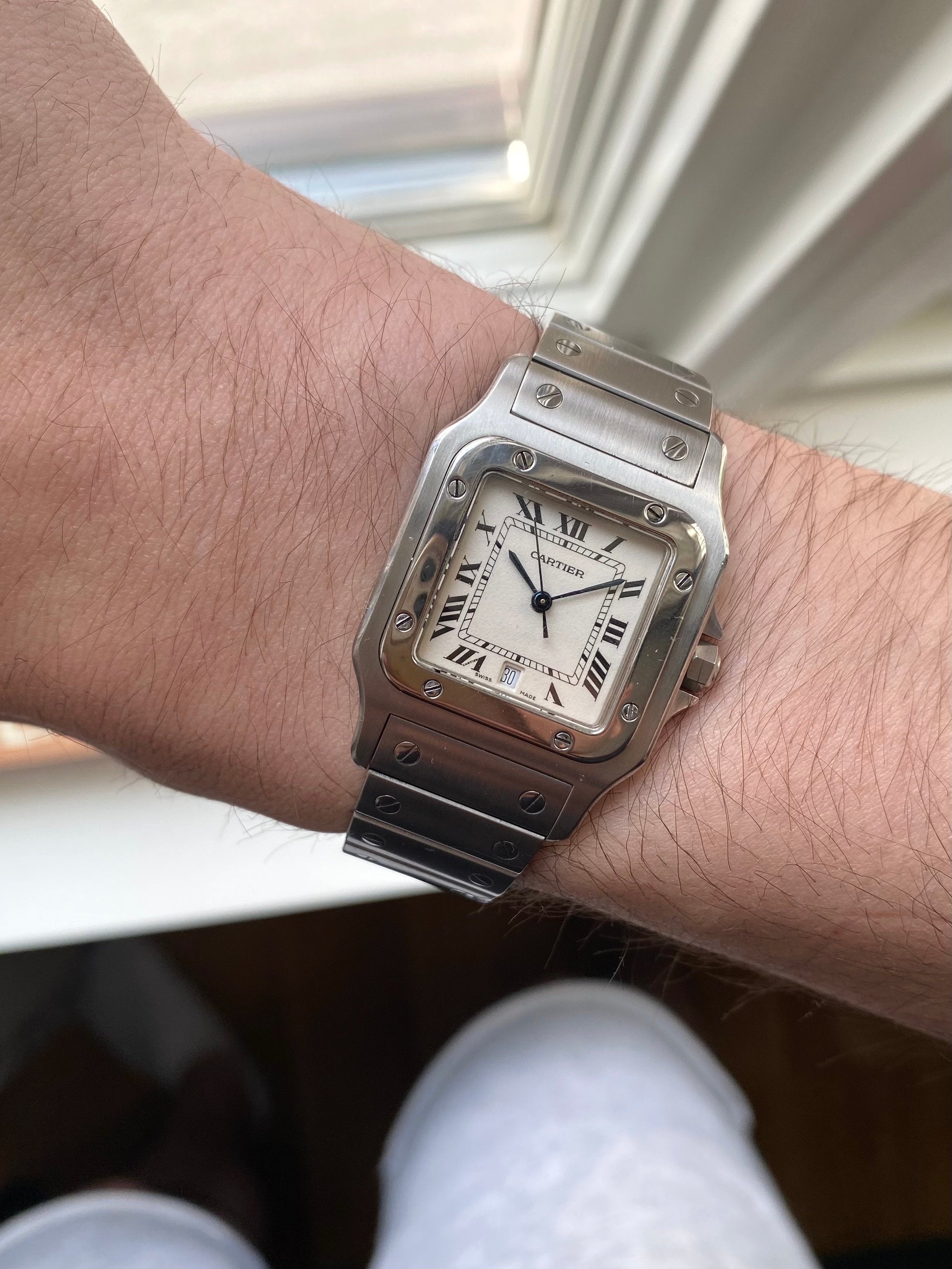 Cartier Santos 1564 - White Roman.