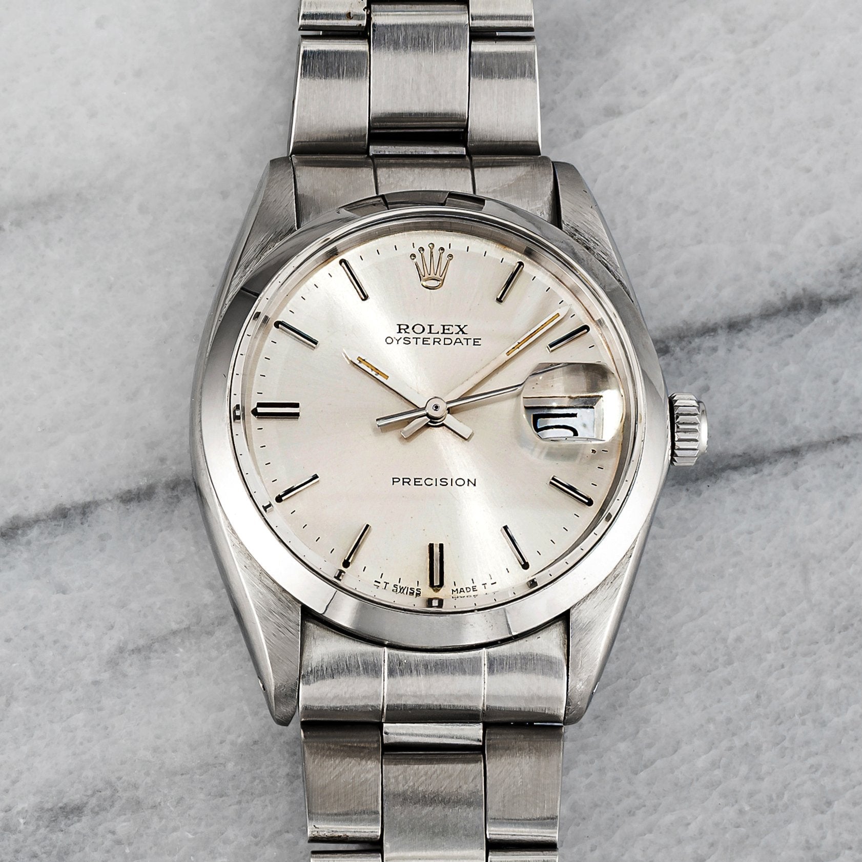 ROLEX OYSTERDATE 6694 手巻き時計 シルバー 1965 Rolex Oysterdate Precision 6694 – Silver Dial