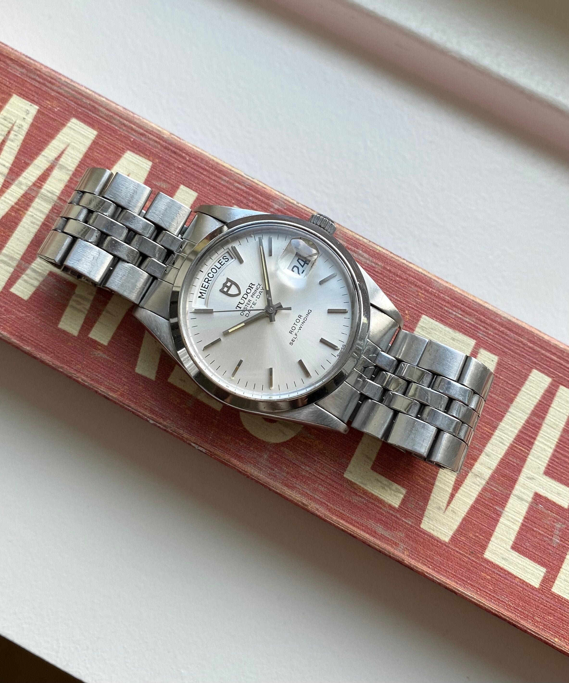 Tudor Oyster Prince Dateday 94710 Automatic Silver Dial Double Quickset Steel 36mm Watch