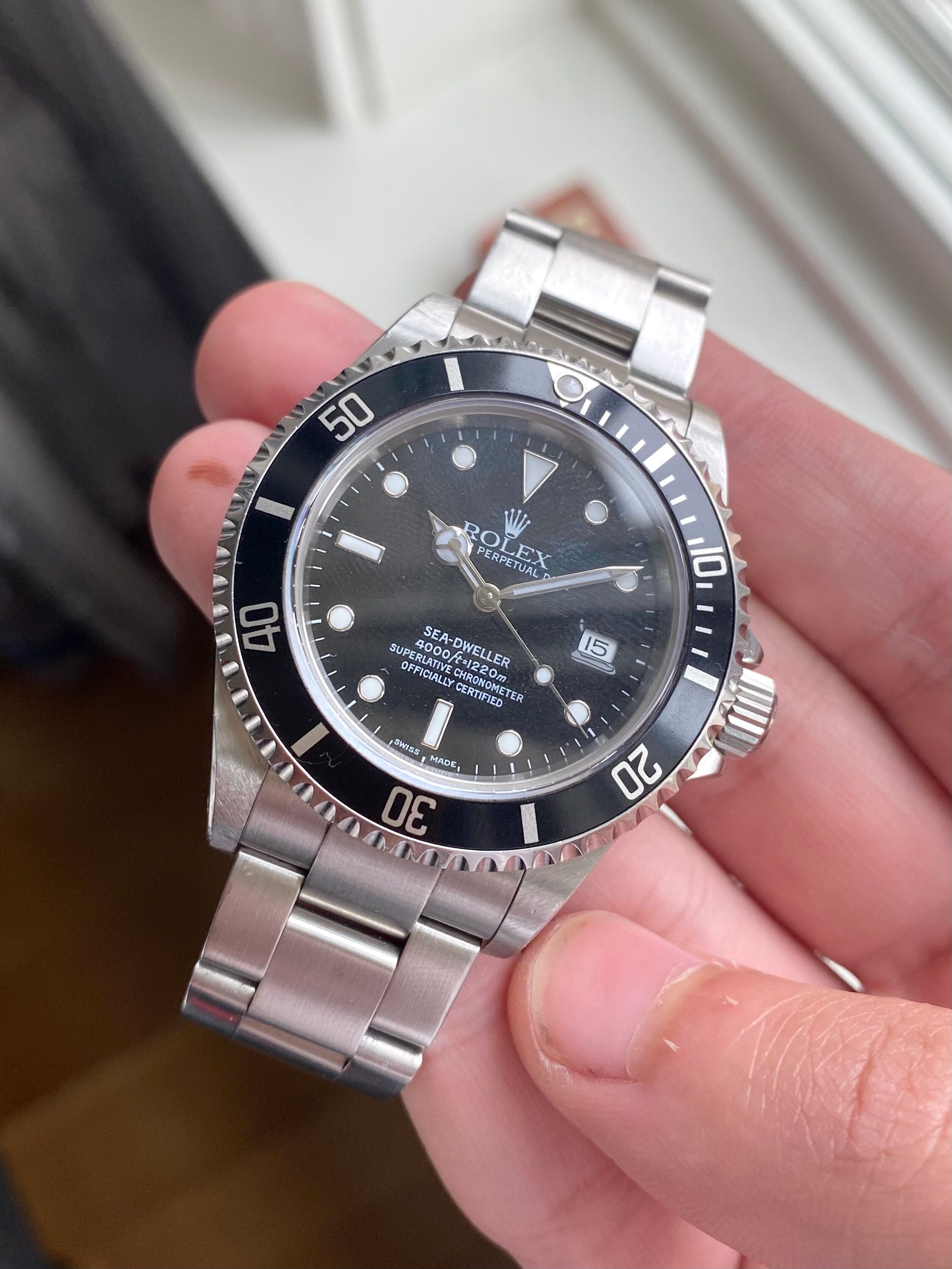 Rolex Sea Dweller Reference 16600 90s 40mm Black Dial Automatic Watch