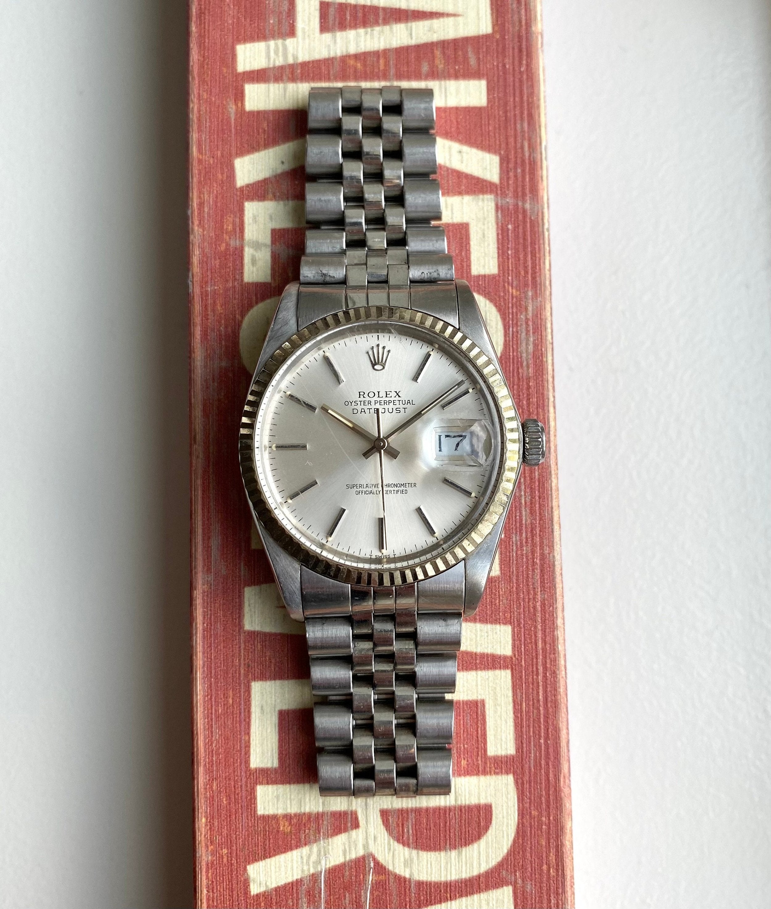 Rolex Datejust 80s Ref 16014 Silver Sunburst Dial Quickset 36mm Watch