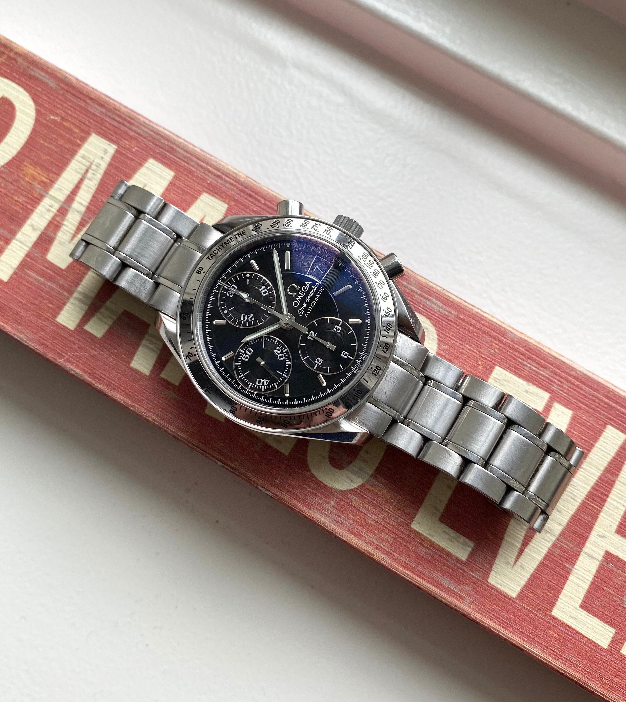 Omega Speedmaster Ref 3513.50 Quickset Date Automatic Chronograph Black Dial 39mm Watch