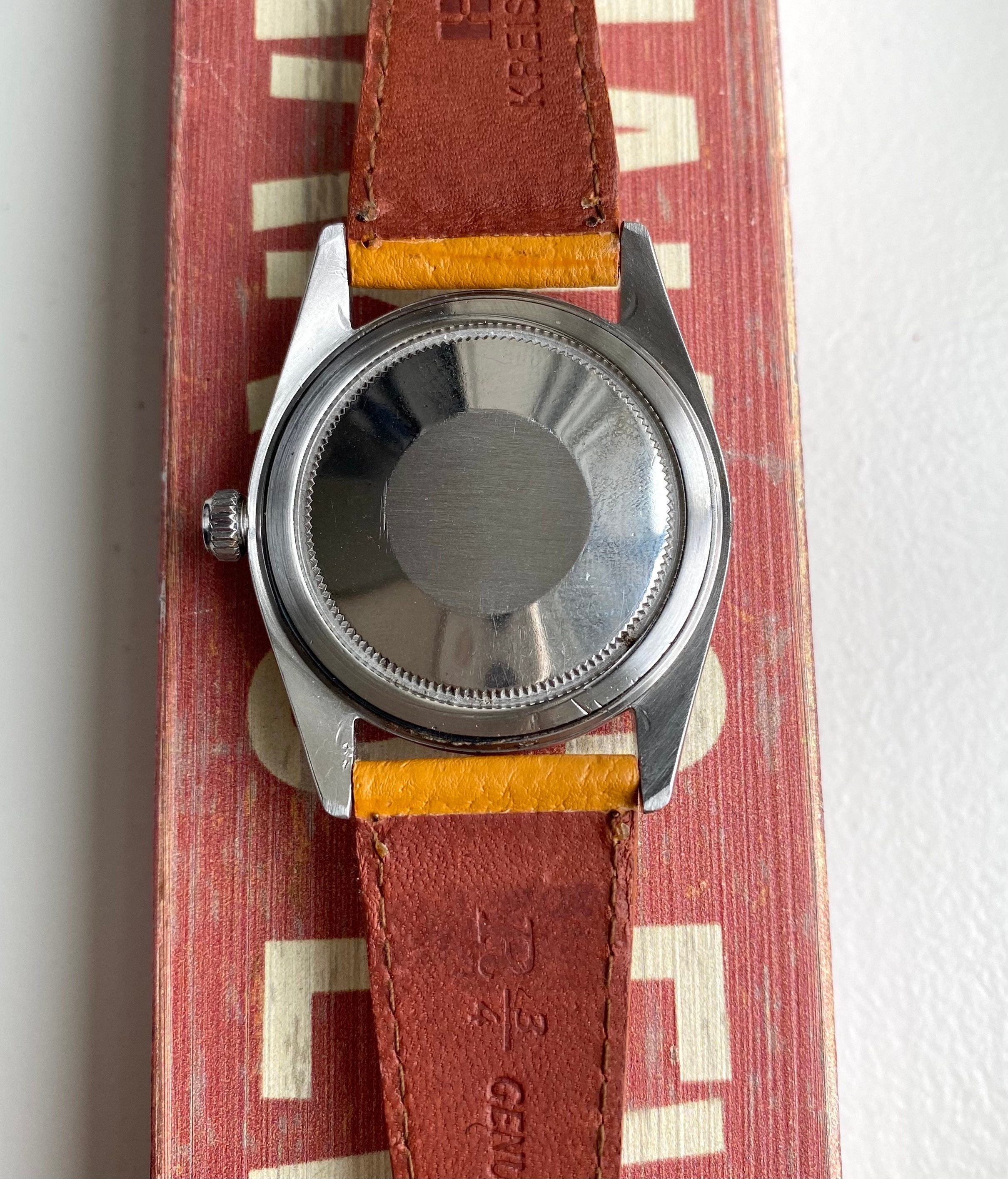 Vintage Rolex Oysterprecision 50s Ref 6424 Patina Dial Oyster Case Manual Wind 36mm Watch