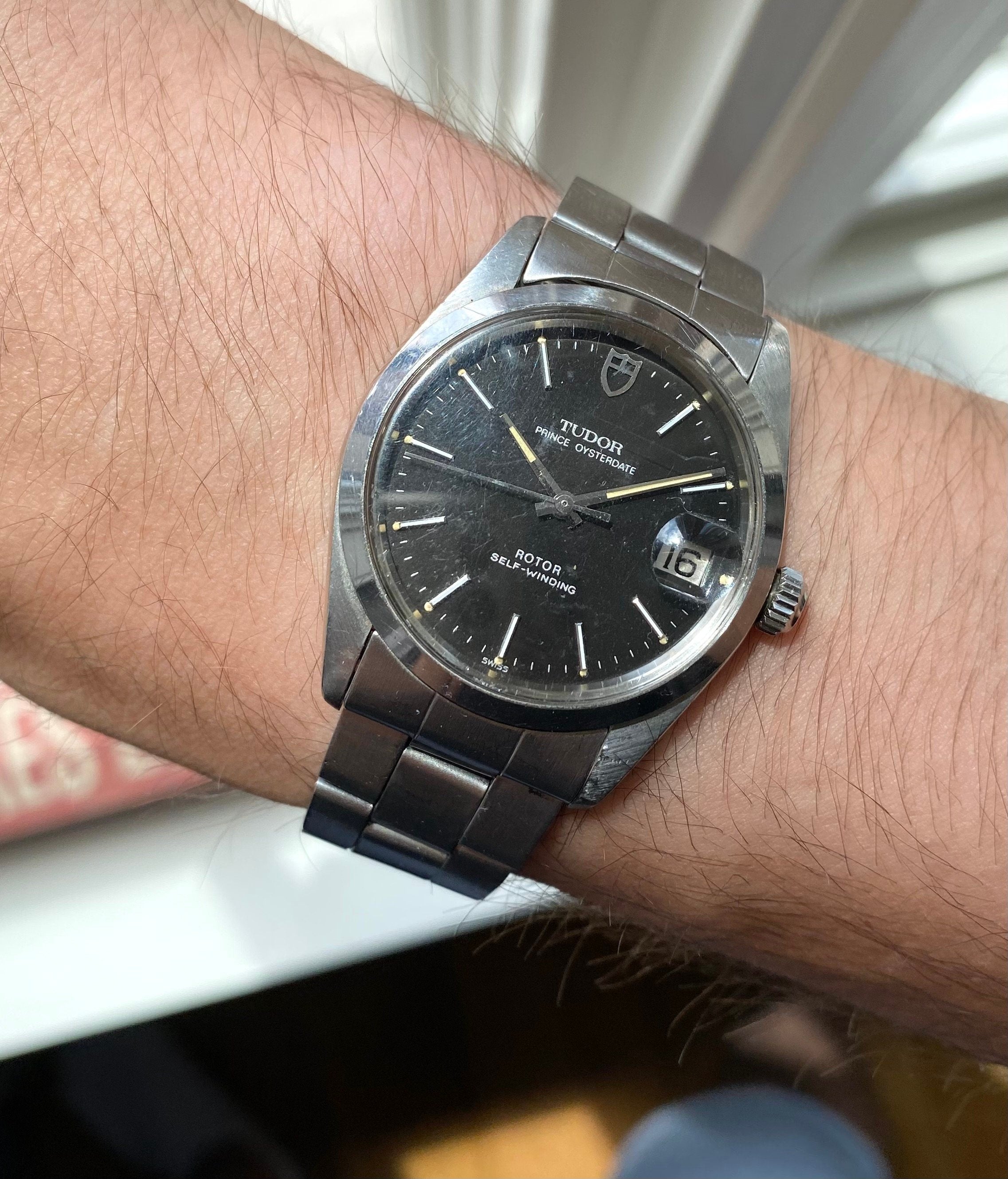 Vintage Tudor Prince Oysterdate 80s Ref 74000 Black Dial Automatic w/ Bracelet Watch