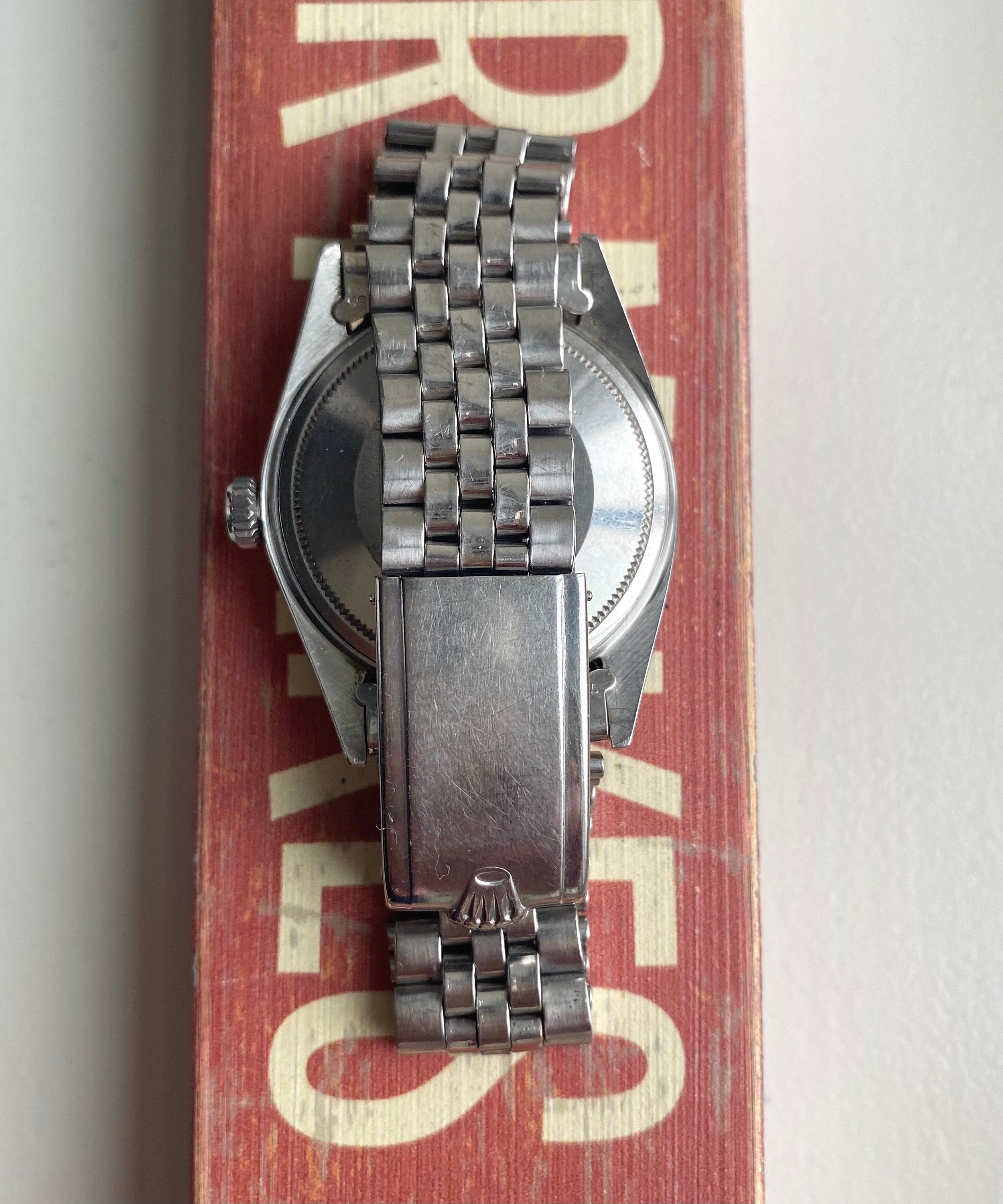 Vintage Rolex Datejust 1601 70s Automatic Silver Linen Dial Oyster Case Watch