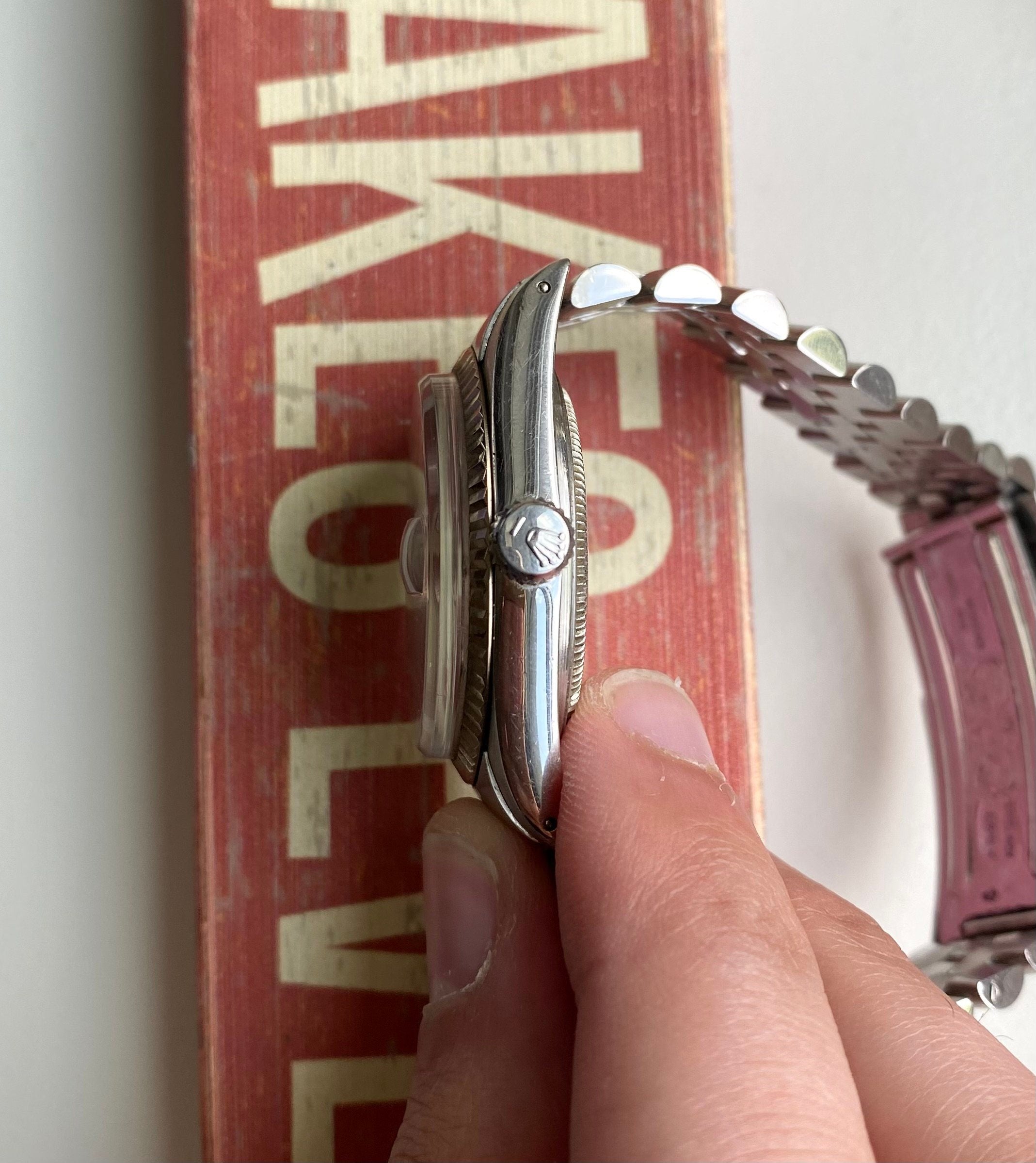 Rolex Datejust 80s Ref 16014 Silver Sunburst Dial Quickset 36mm Watch