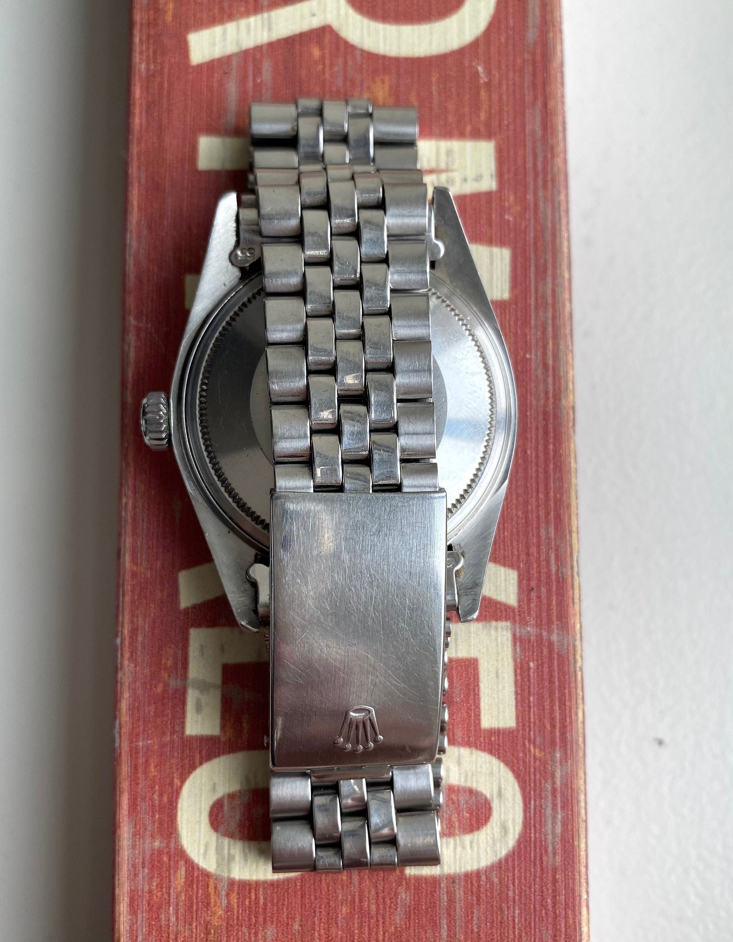 Vintage Rolex Datejust 1601 70s Automatic Silver Linen Dial Oyster Case Watch