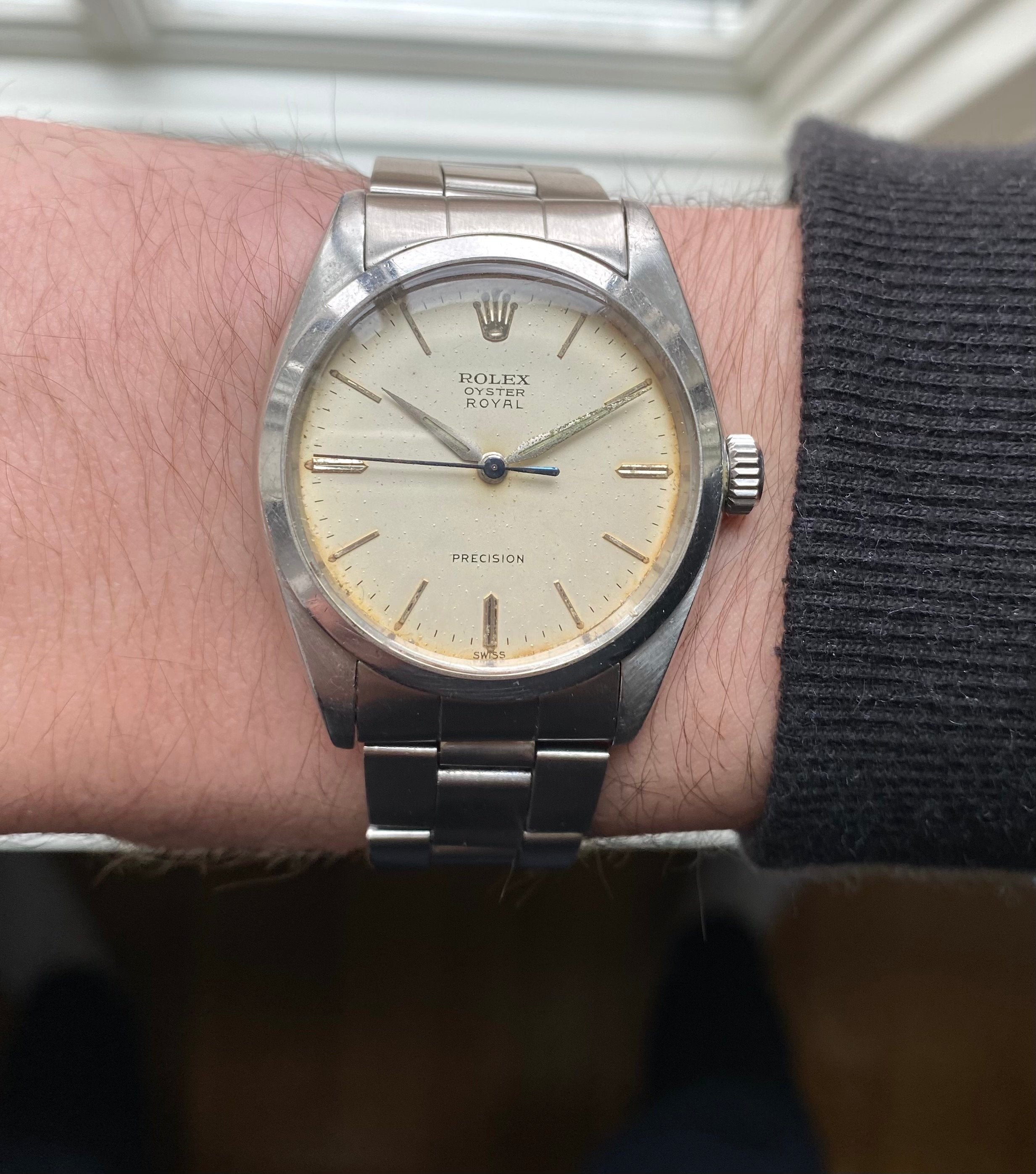 Vintage Rolex Oysterroyal Ref 6427 Manual Wind Cream Dial Serviced Watch