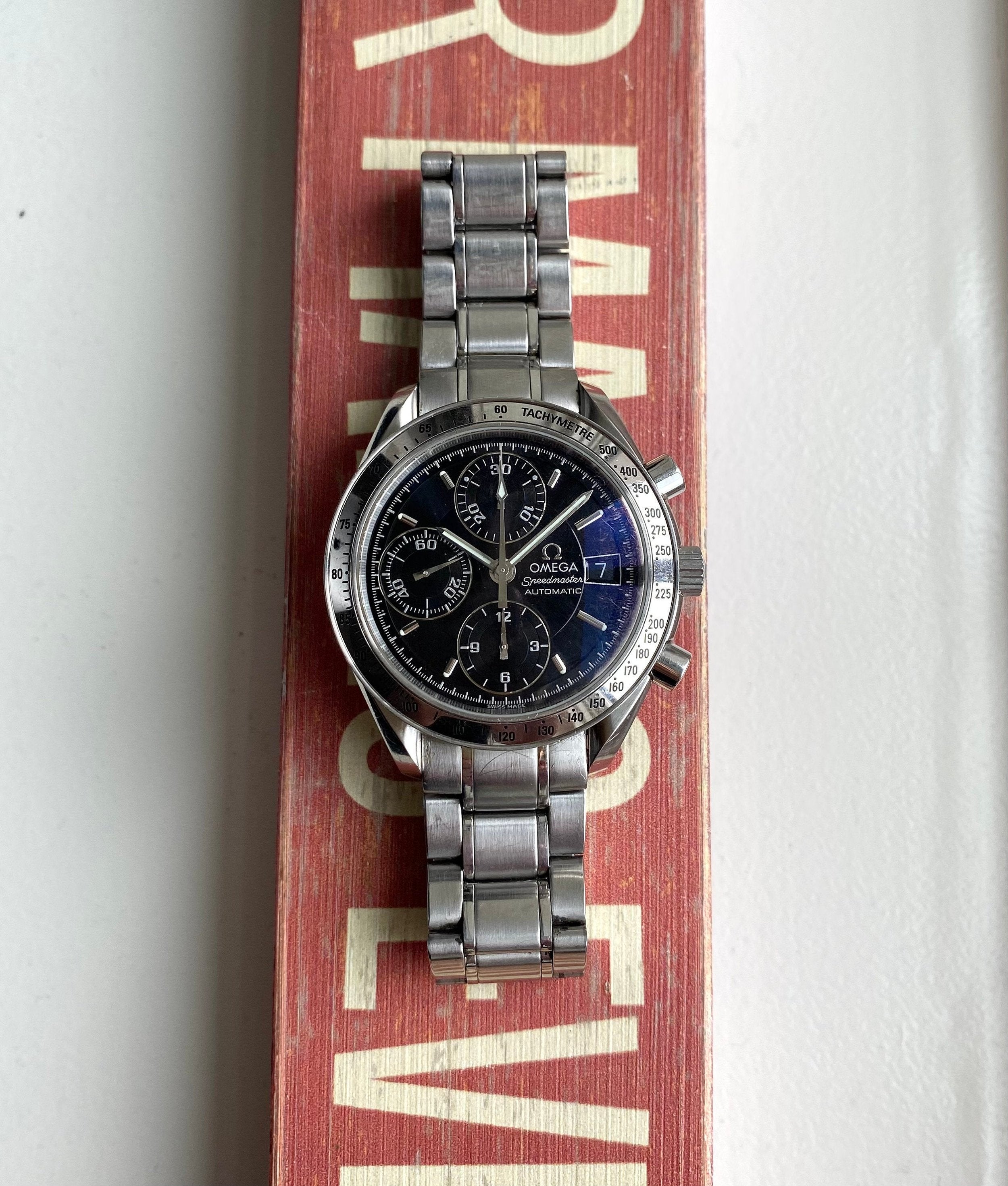 Omega Speedmaster Ref 3513.50 Quickset Date Automatic Chronograph Black Dial 39mm Watch