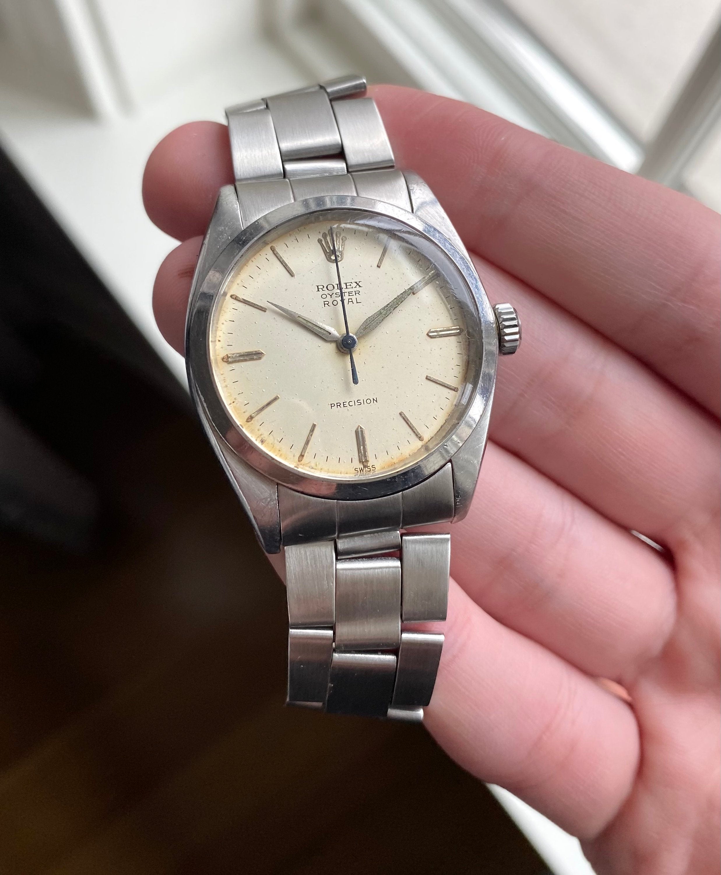 Vintage Rolex Oysterroyal Ref 6427 Manual Wind Cream Dial Serviced Watch