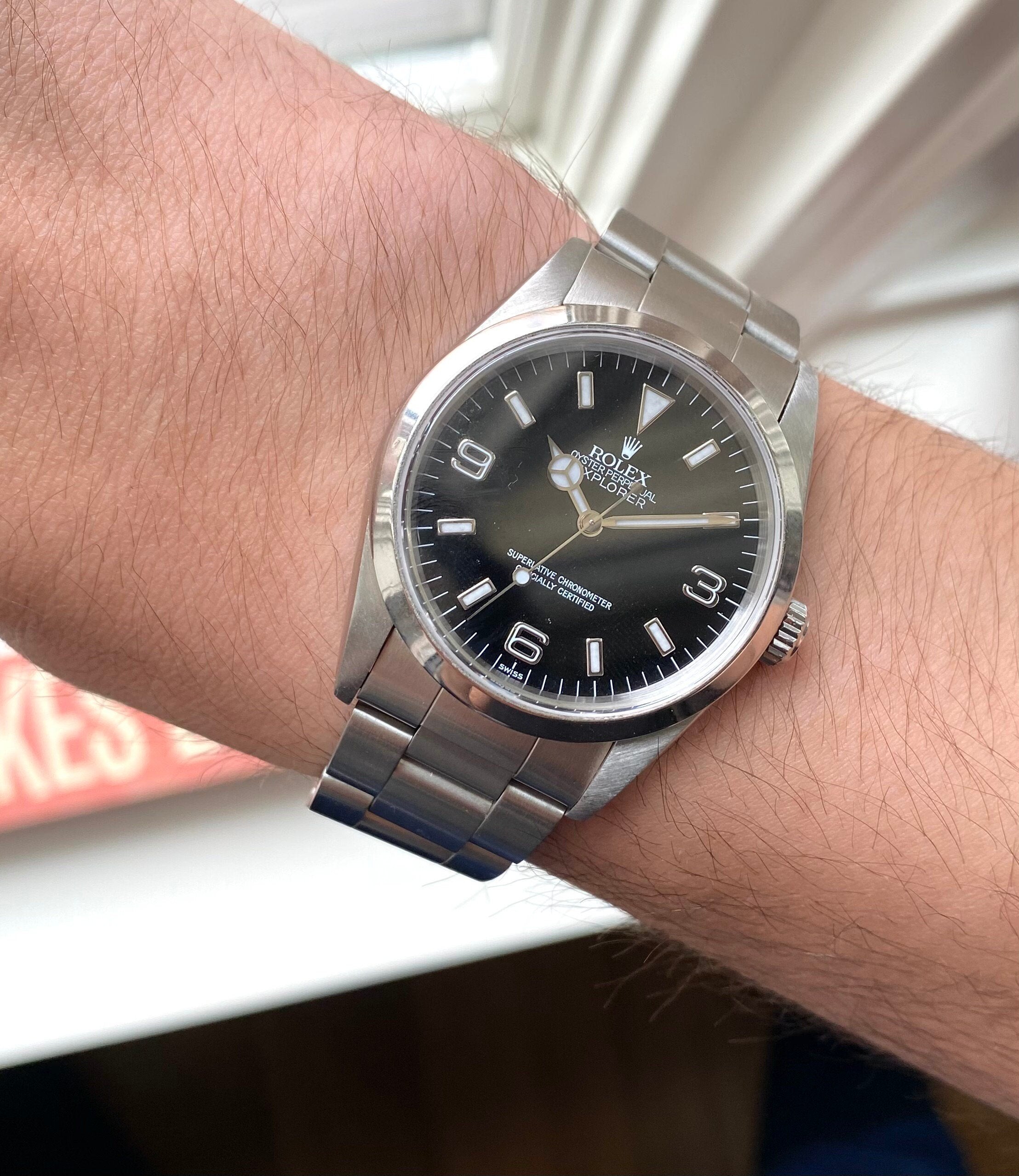Rolex Explorer Reference 14270 2000s Black Dial 36mm Watch