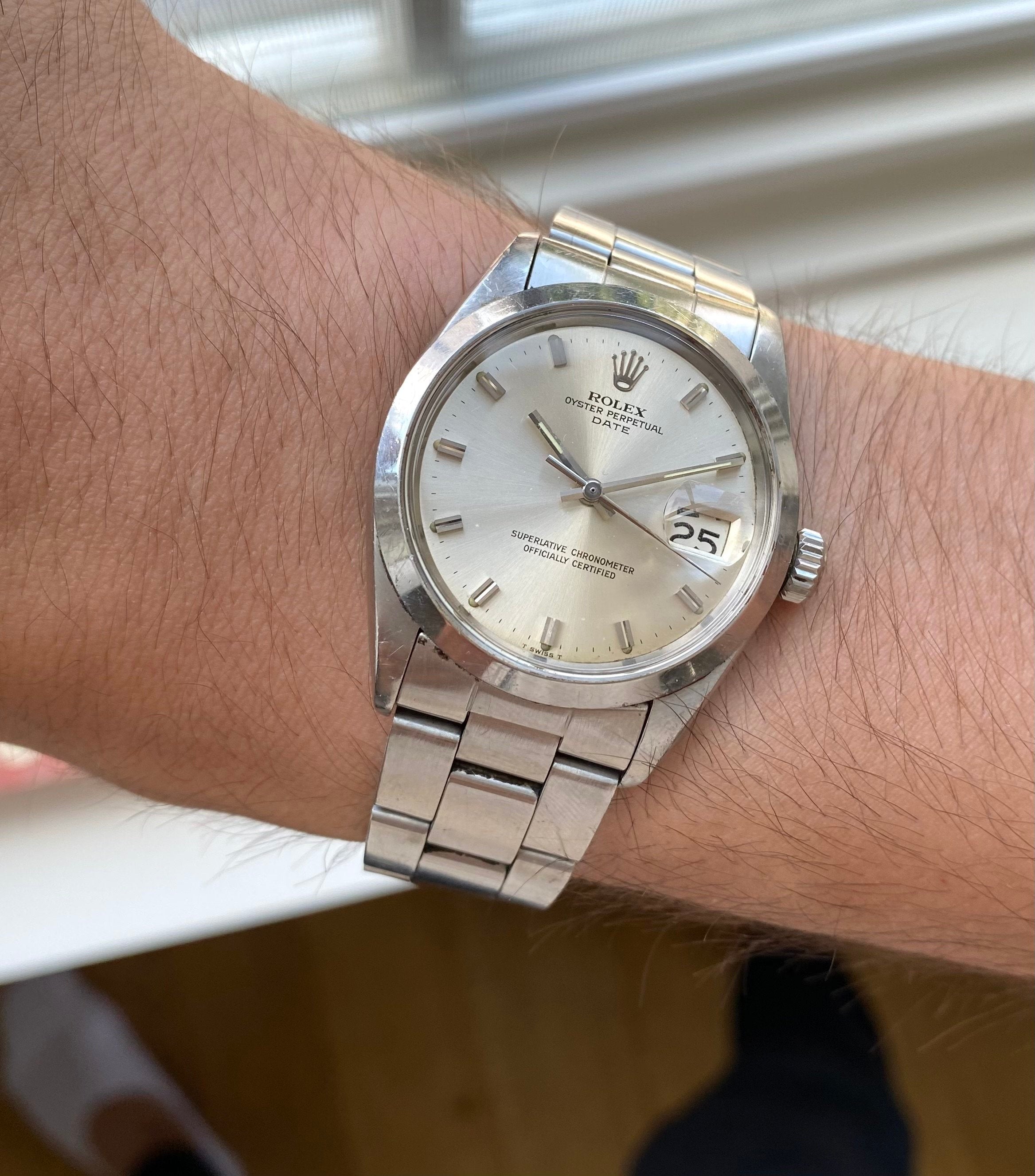 Vintage Rolex OP Date Automatic Ref 1500 Silver Dial 34mm Watch
