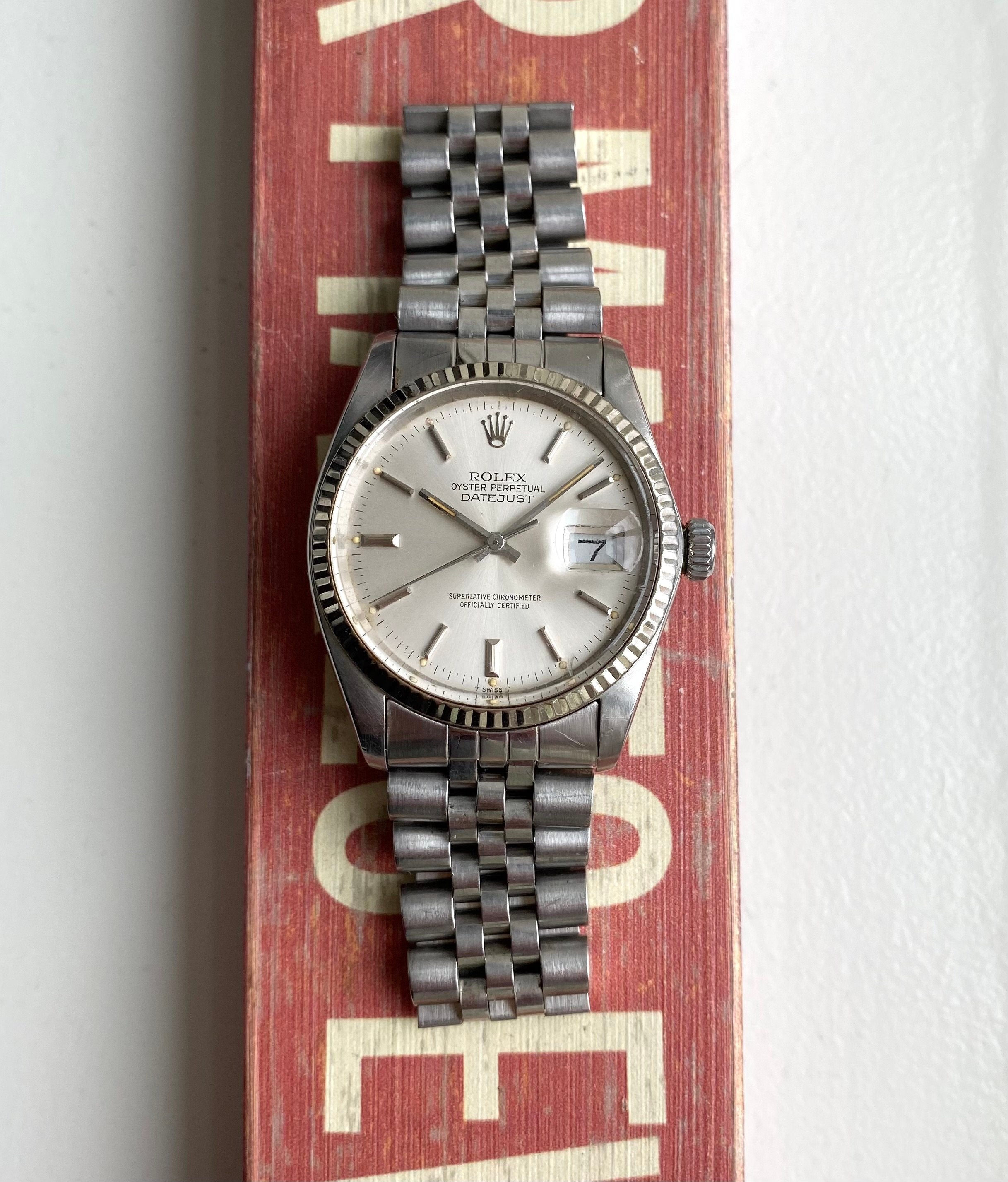 Vintage Rolex Datejust 80s Ref 16014 Silver Dial Quickset 36mm Serviced Watch