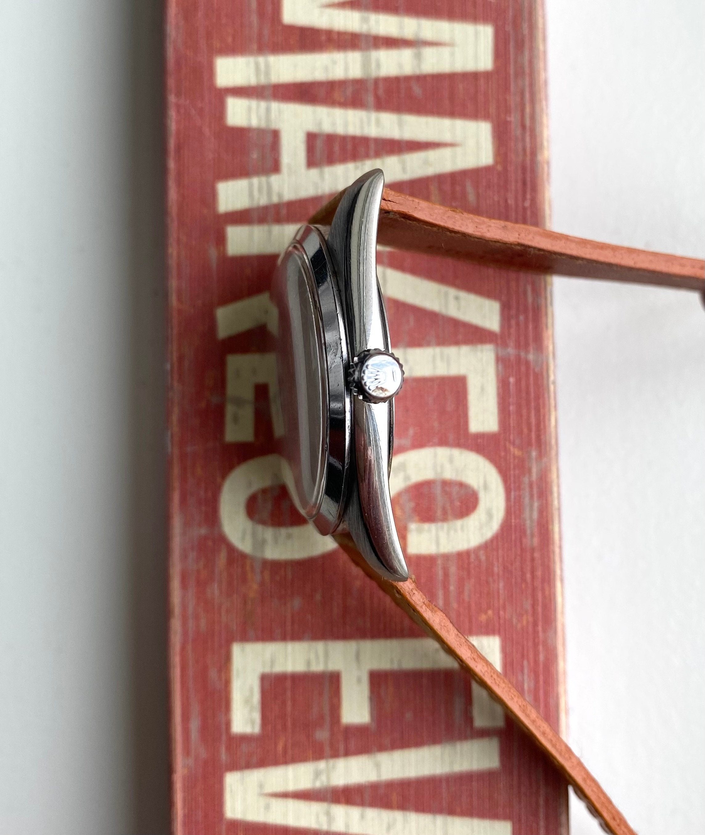 Vintage Rolex Oysterprecision 50s Ref 6424 Patina Dial Oyster Case Manual Wind 36mm Watch