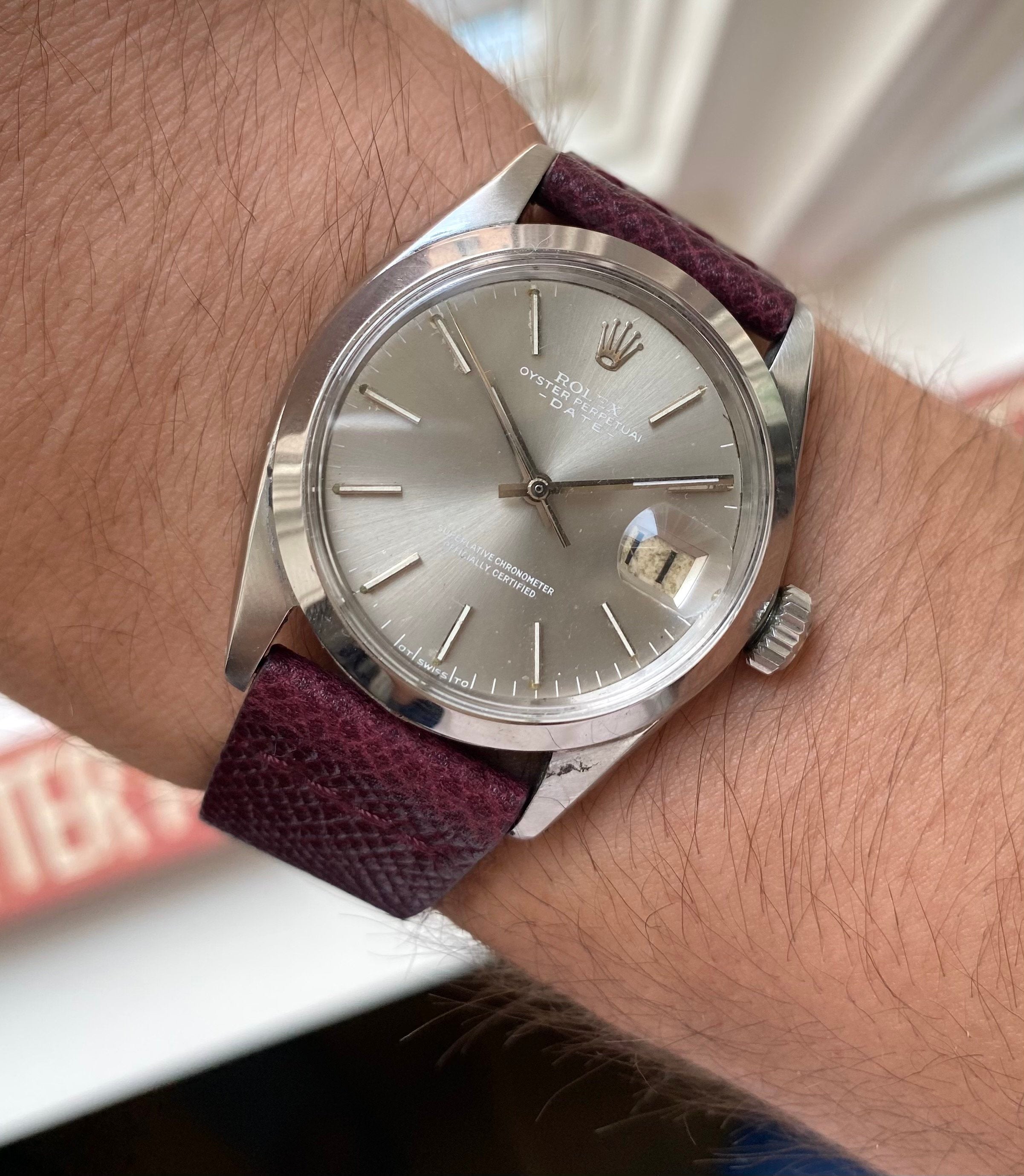 Vintage Rolex Oysterperpetual Date Automatic Ref.1500 Grey Sigma Dial Watch