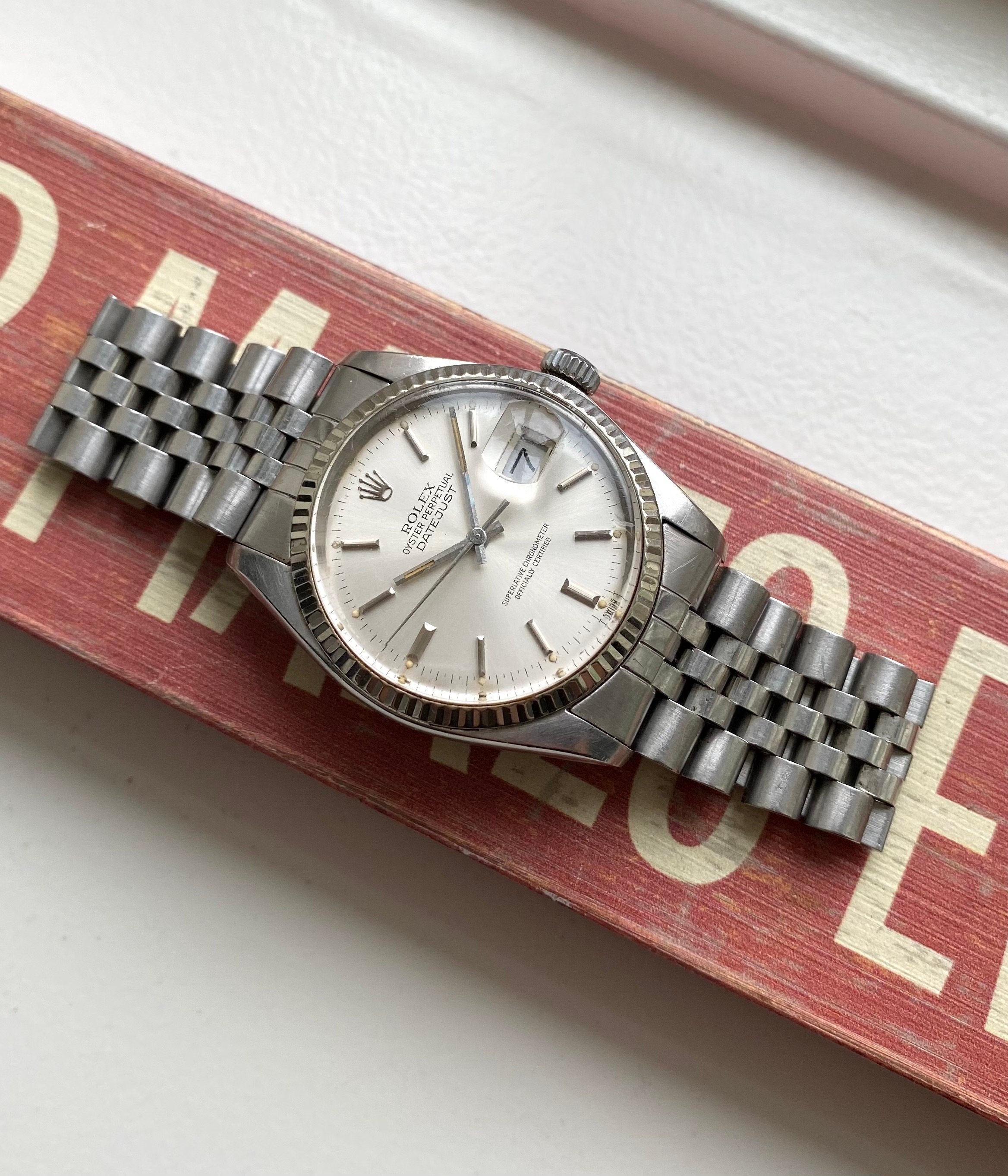 Vintage Rolex Datejust 80s Ref 16014 Silver Dial Quickset 36mm Serviced Watch