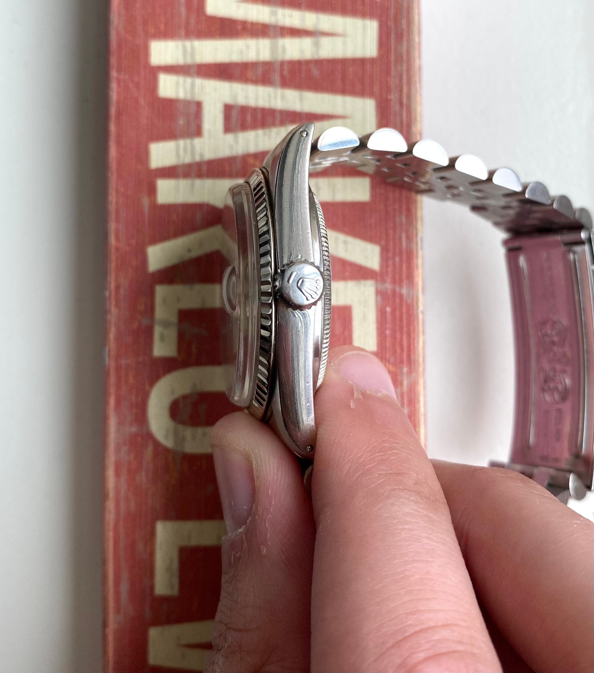 Vintage Rolex Datejust 80s Ref 16014 Silver Dial Quickset 36mm Serviced Watch