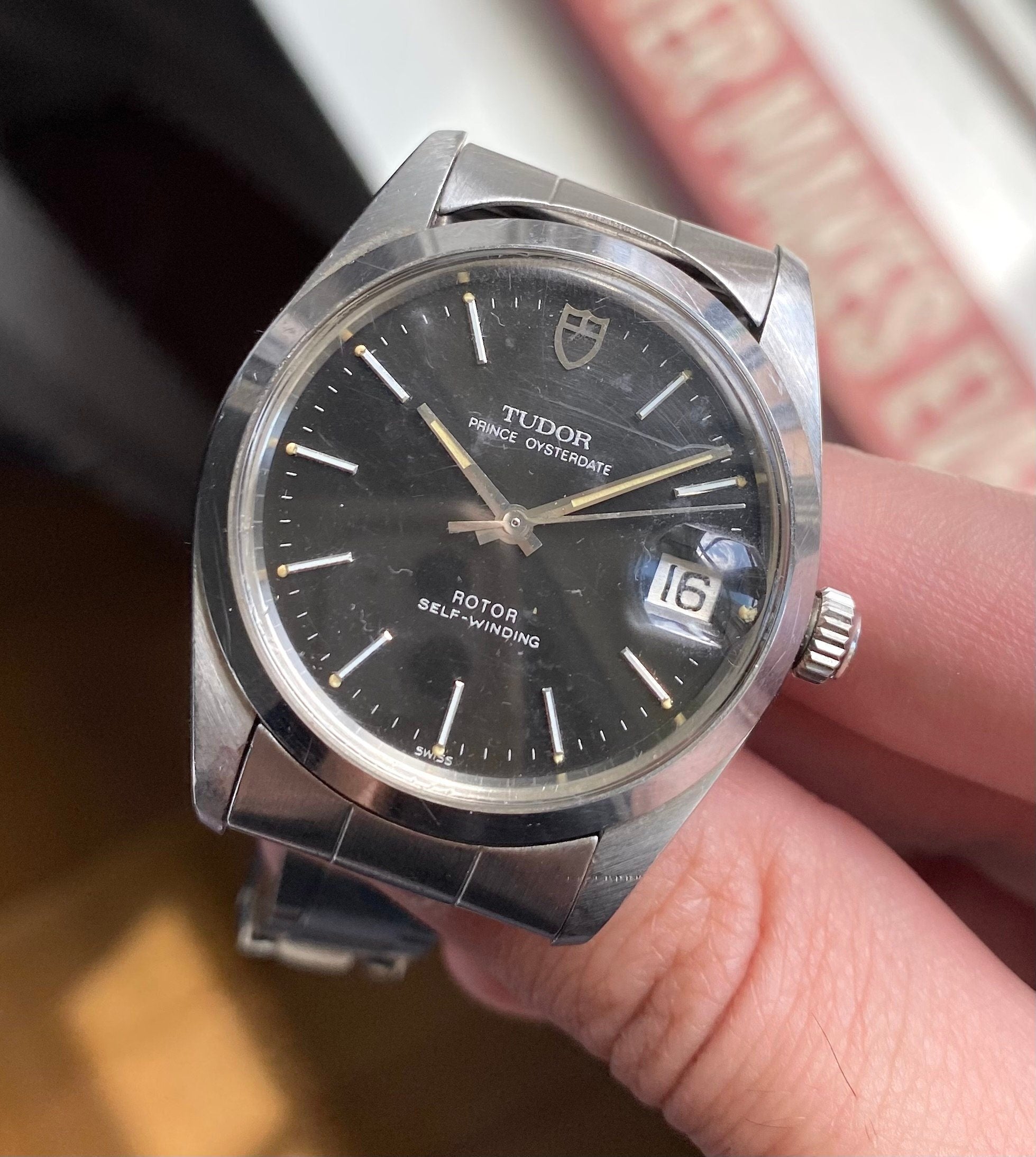 Vintage Tudor Prince Oysterdate 80s Ref 74000 Black Dial Automatic w/ Bracelet Watch