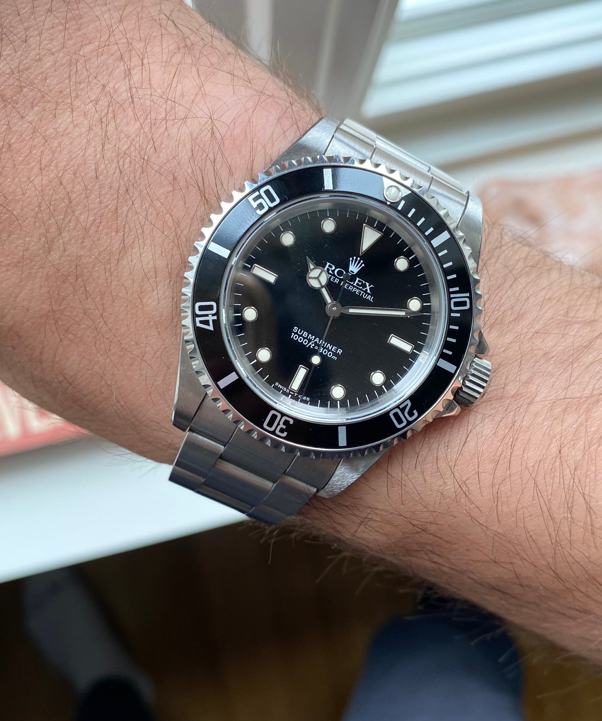 Rolex Submariner Reference 14060 1995 40mm Automatic Black Dial T serial Watch